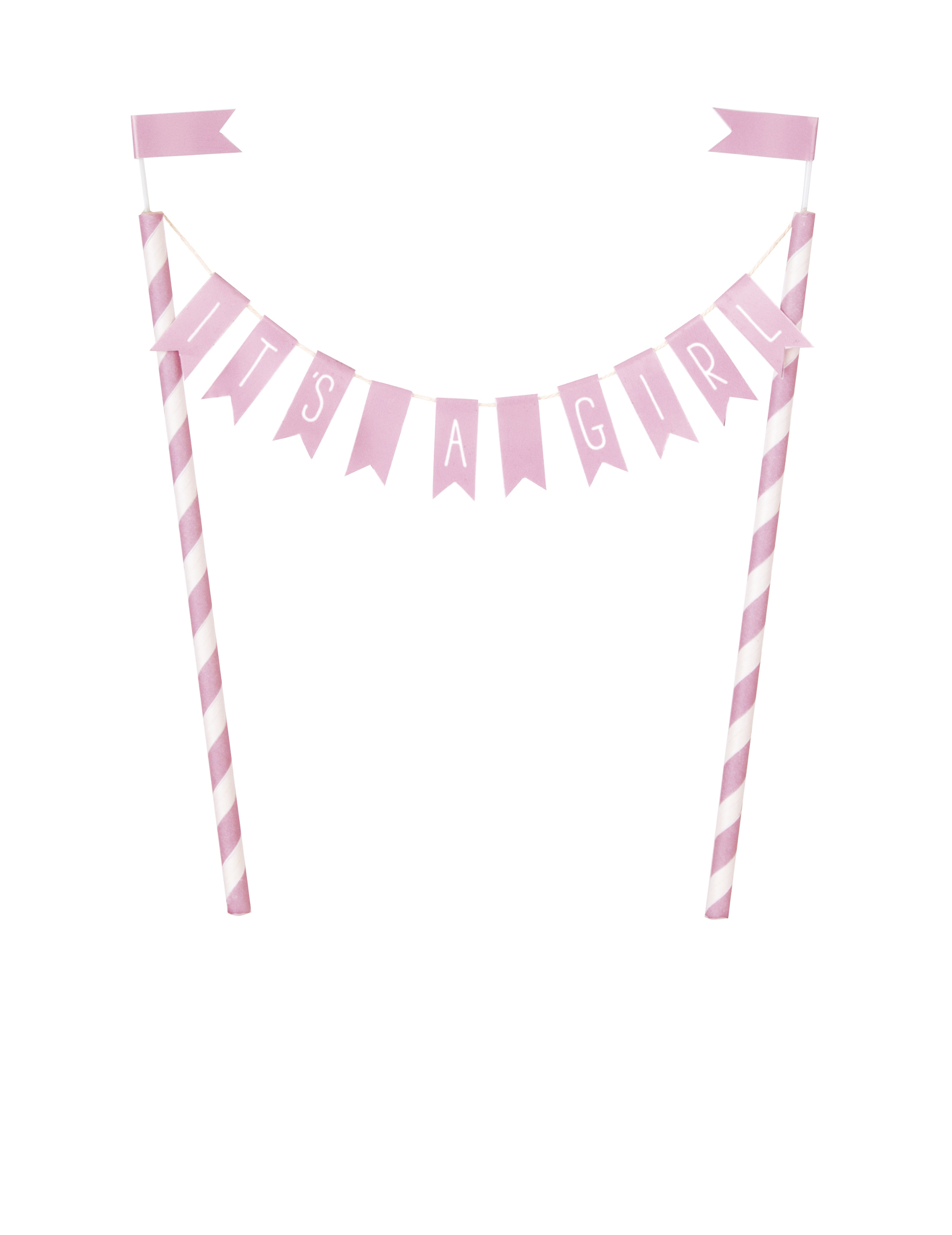 Cake Topper It's a Girl Rosa 25 x 22
