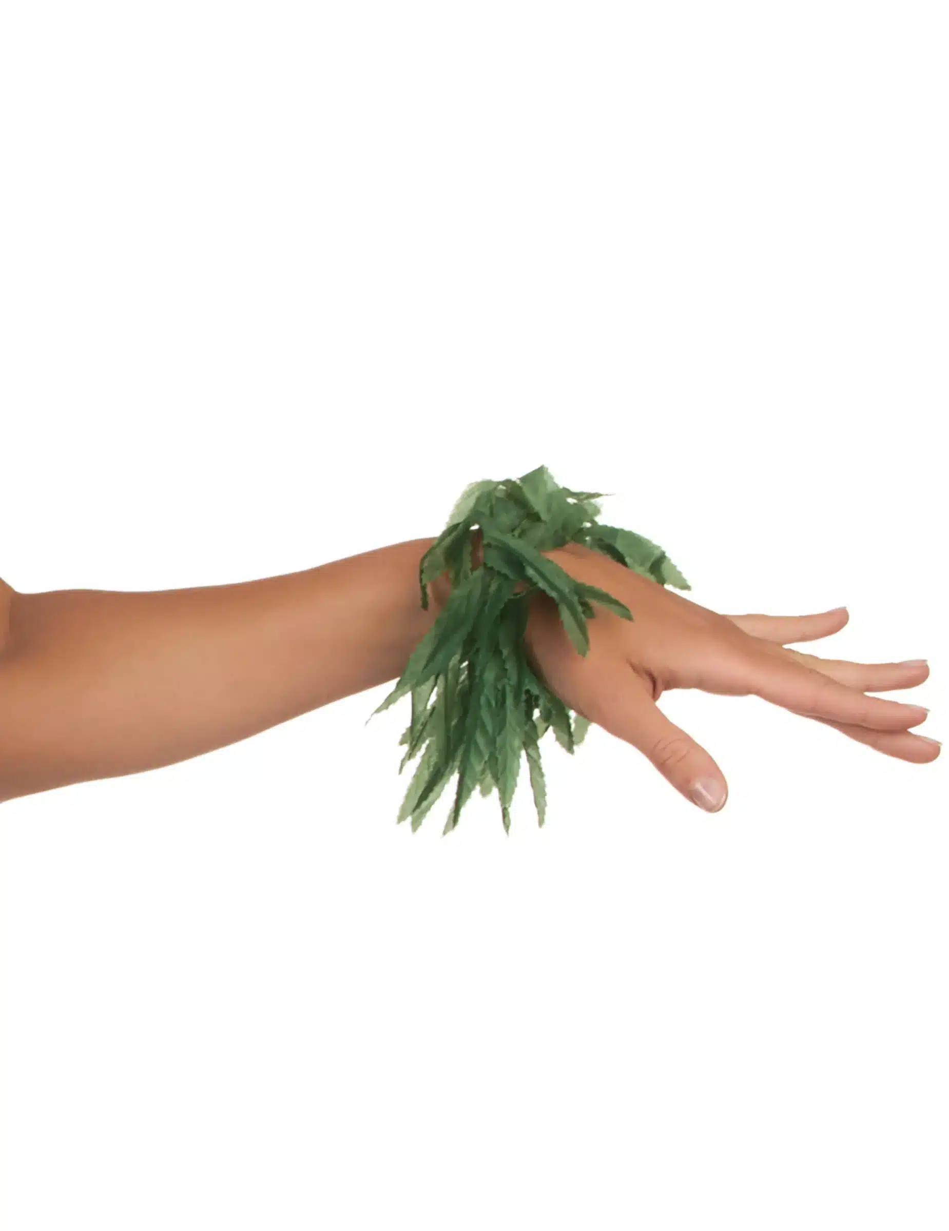 Cannabis-Blätter Fuss- und Armband Hanf grün