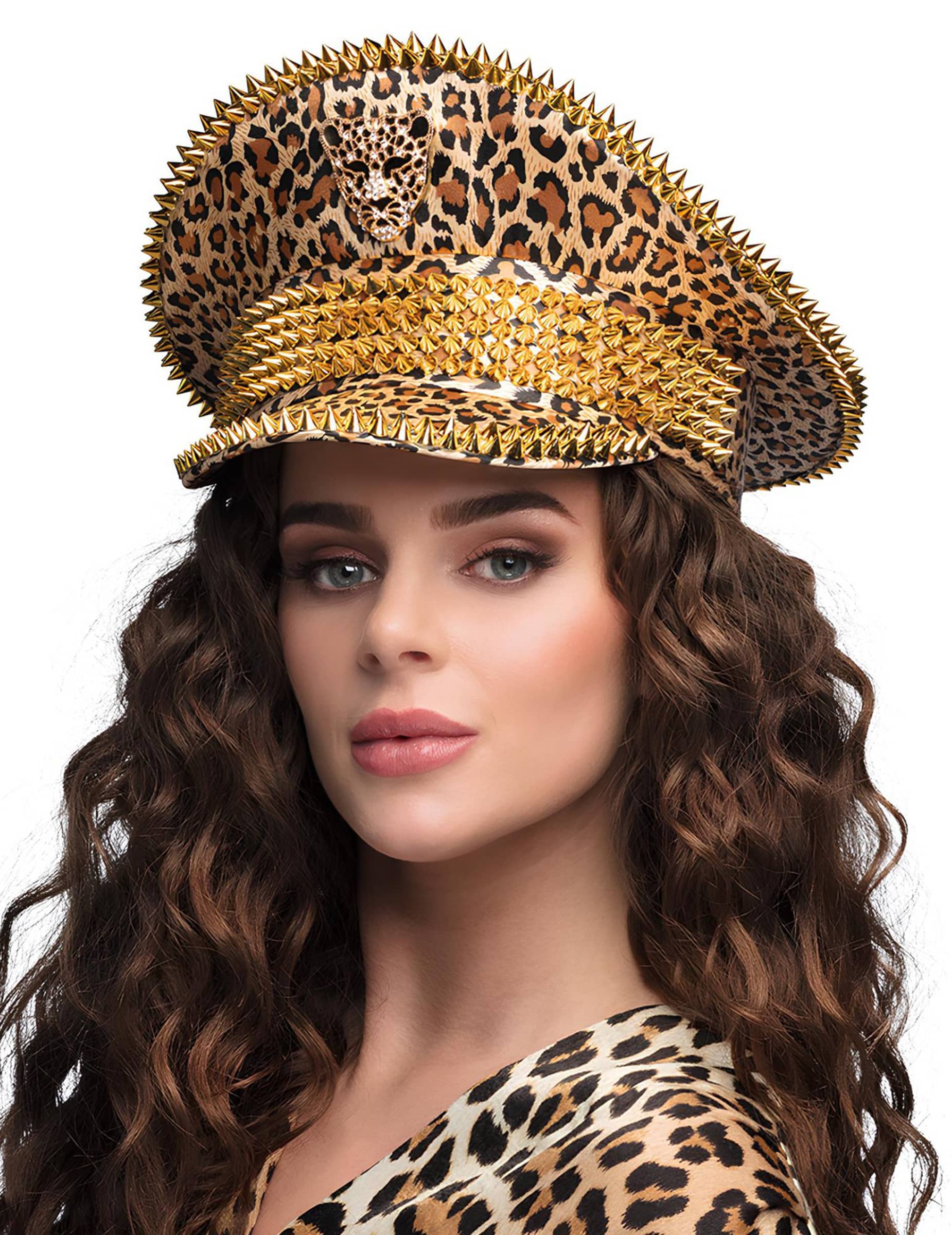 Cap Leo-Print Leoparden-Casquette für Erwachsene braun
