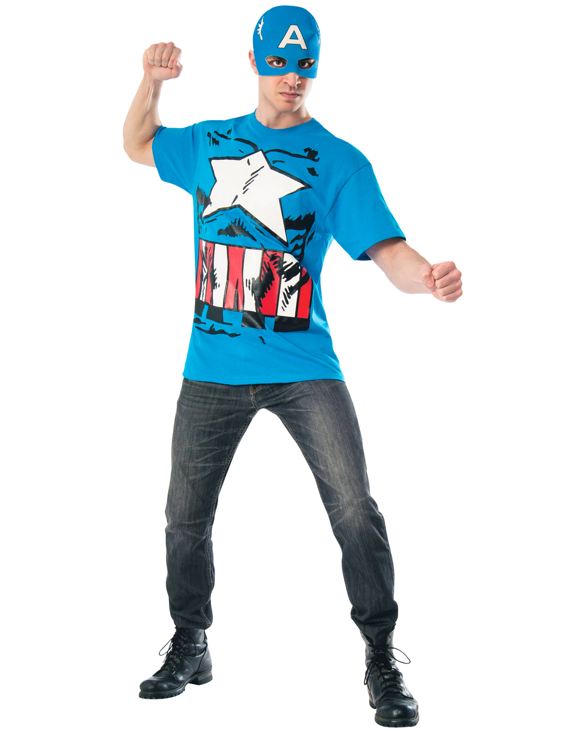 Captain America aus The Avengers - Kostüm und Maske blau