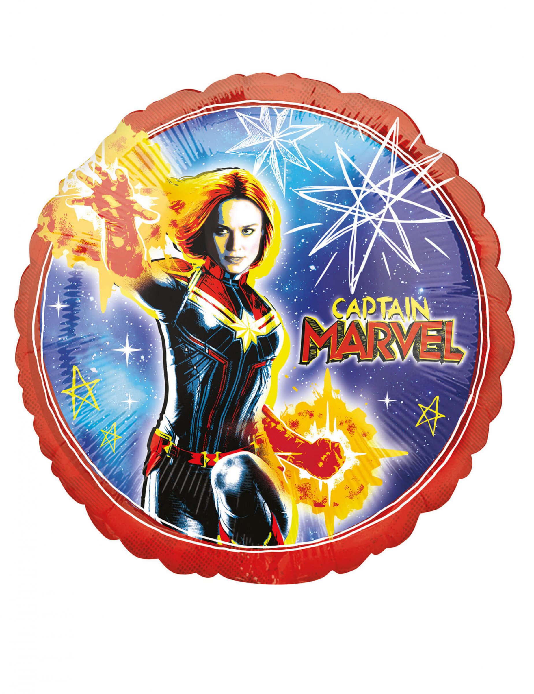Captain Marvel-Luftballon Partydeko runf bunt 43 cm
