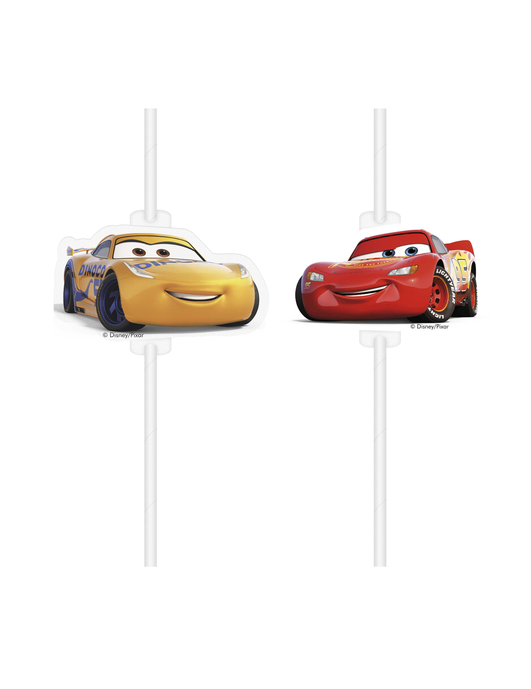 Cars 3 Strohhalme 4 Stück bunt