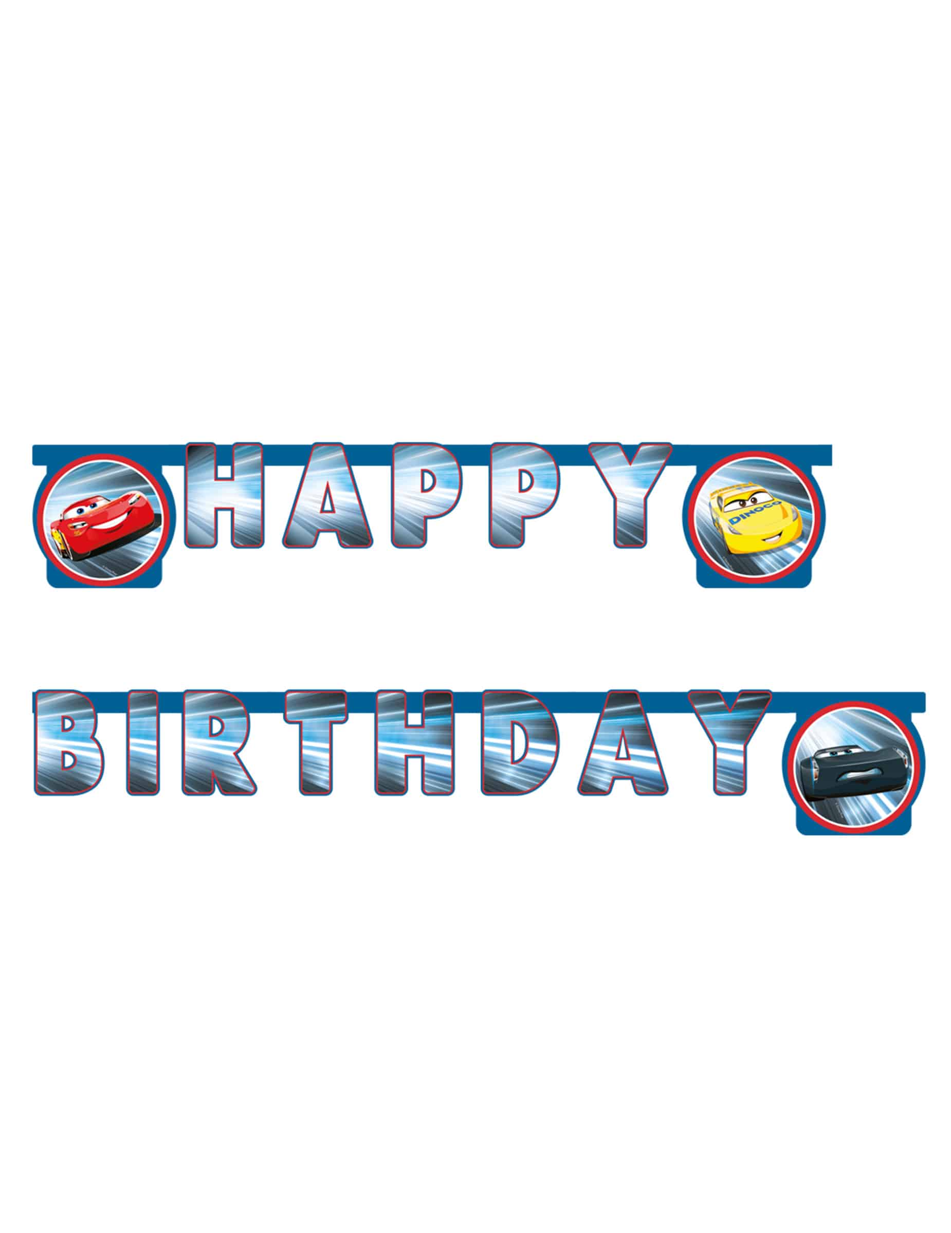Cars Happy Birthday Gelenkgirlande 200 cm