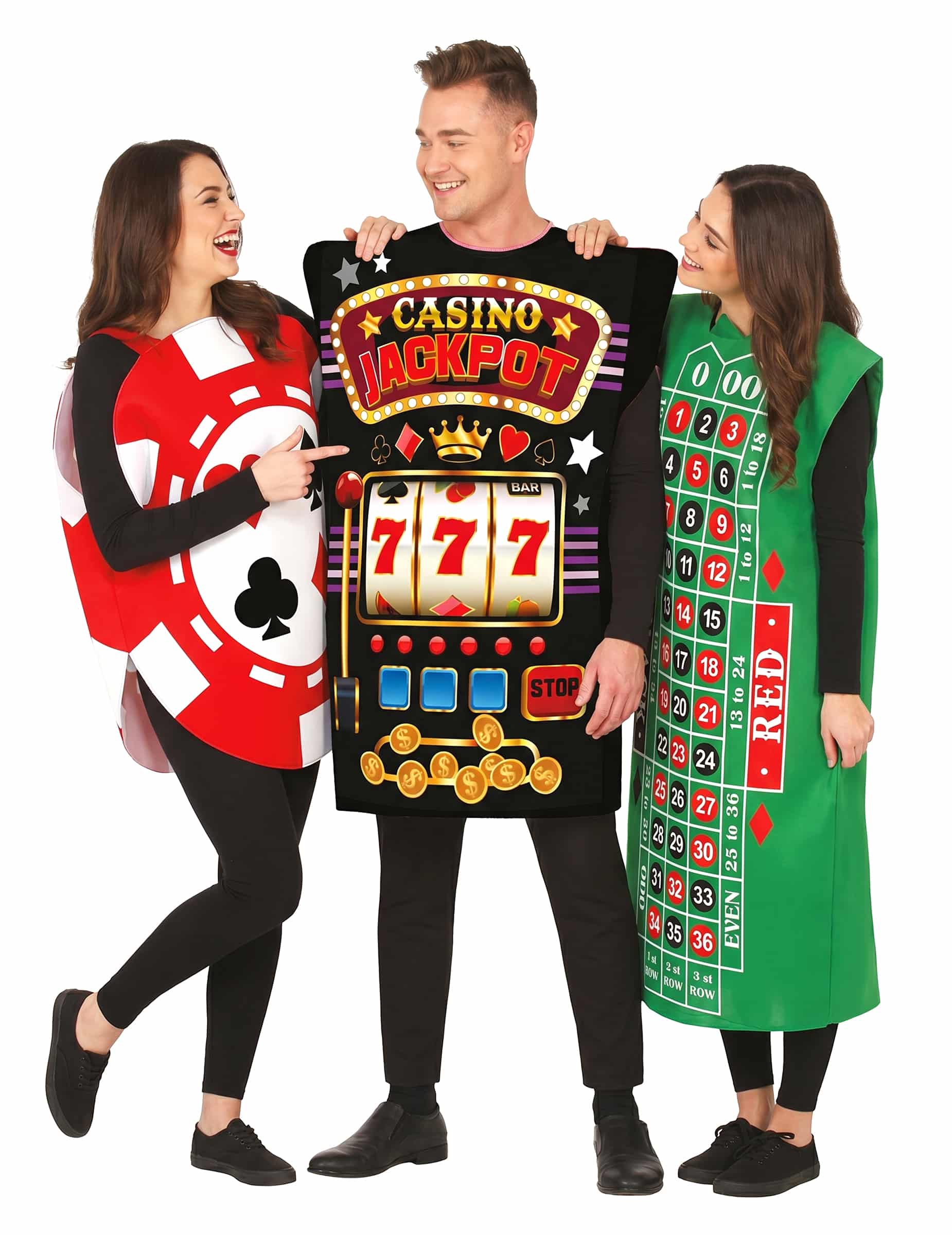 Casino Gruppenkostüm Erwachsene - Pokerchip