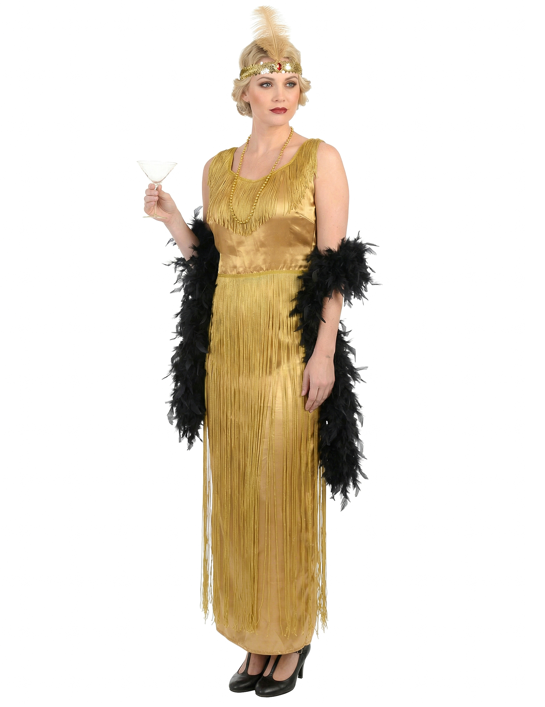 Charleston-Kleid 20er-Kostüm gold