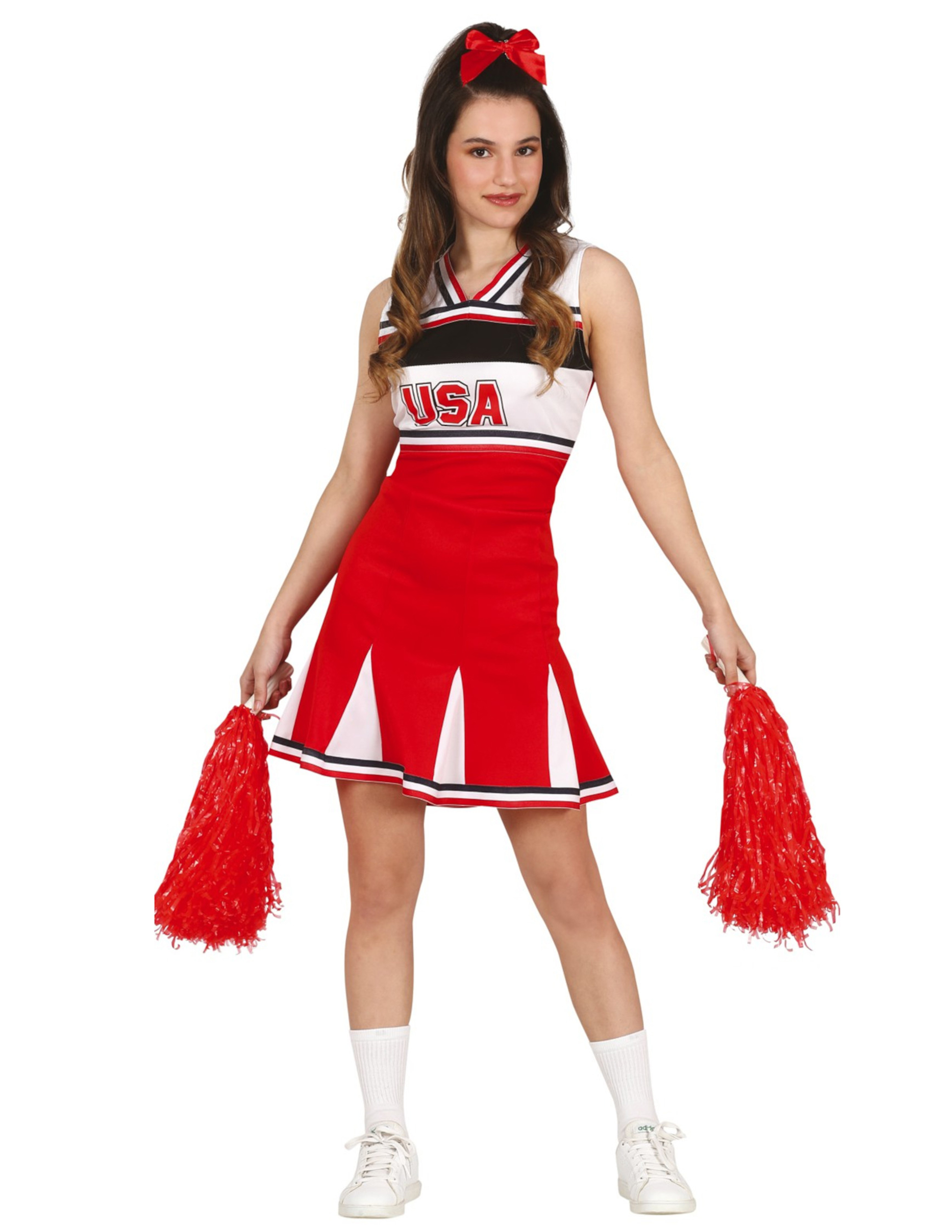 Cheerleader Kostüm rot für Damen