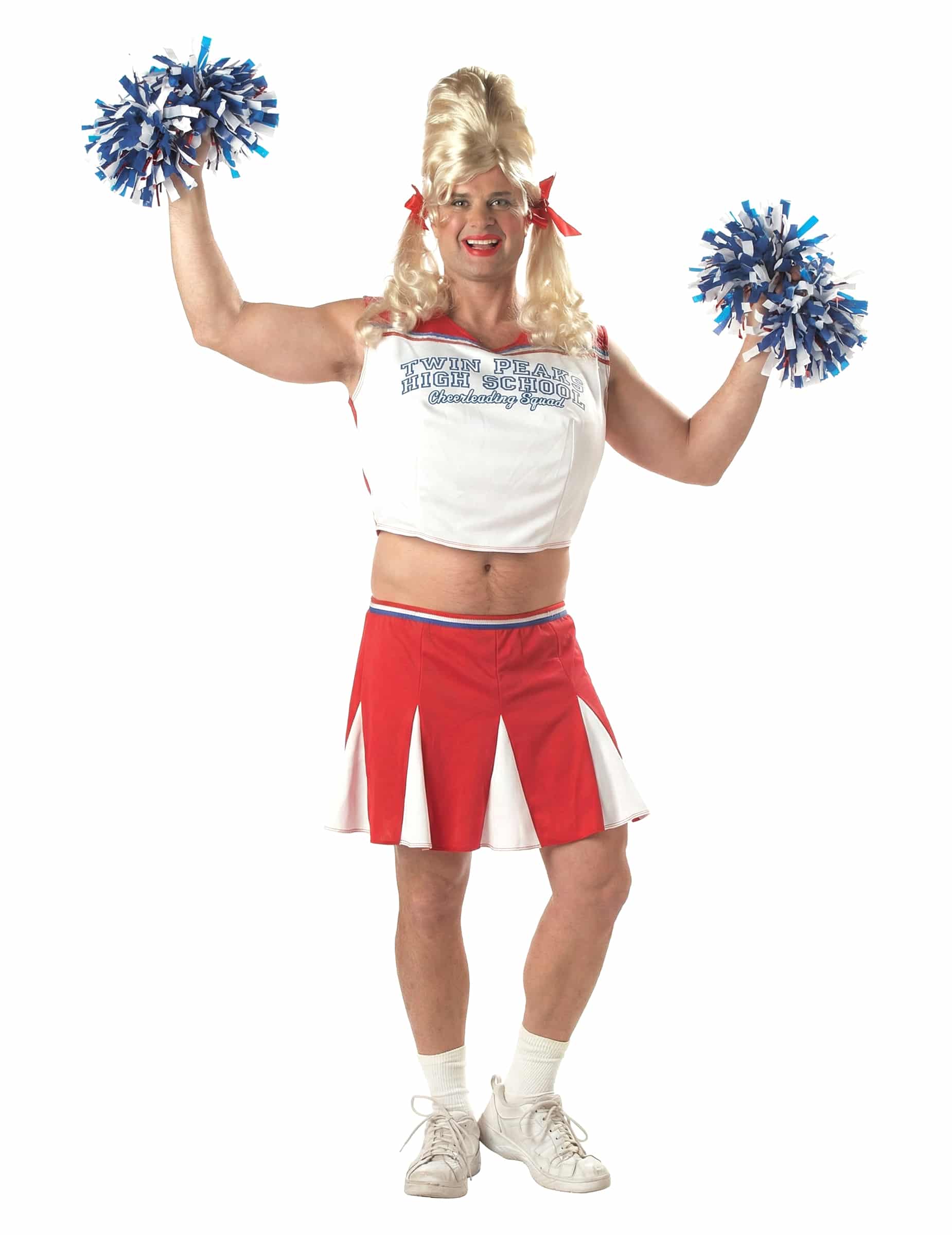Cheerleader Männerballett Kostüm rot-weiss-blau