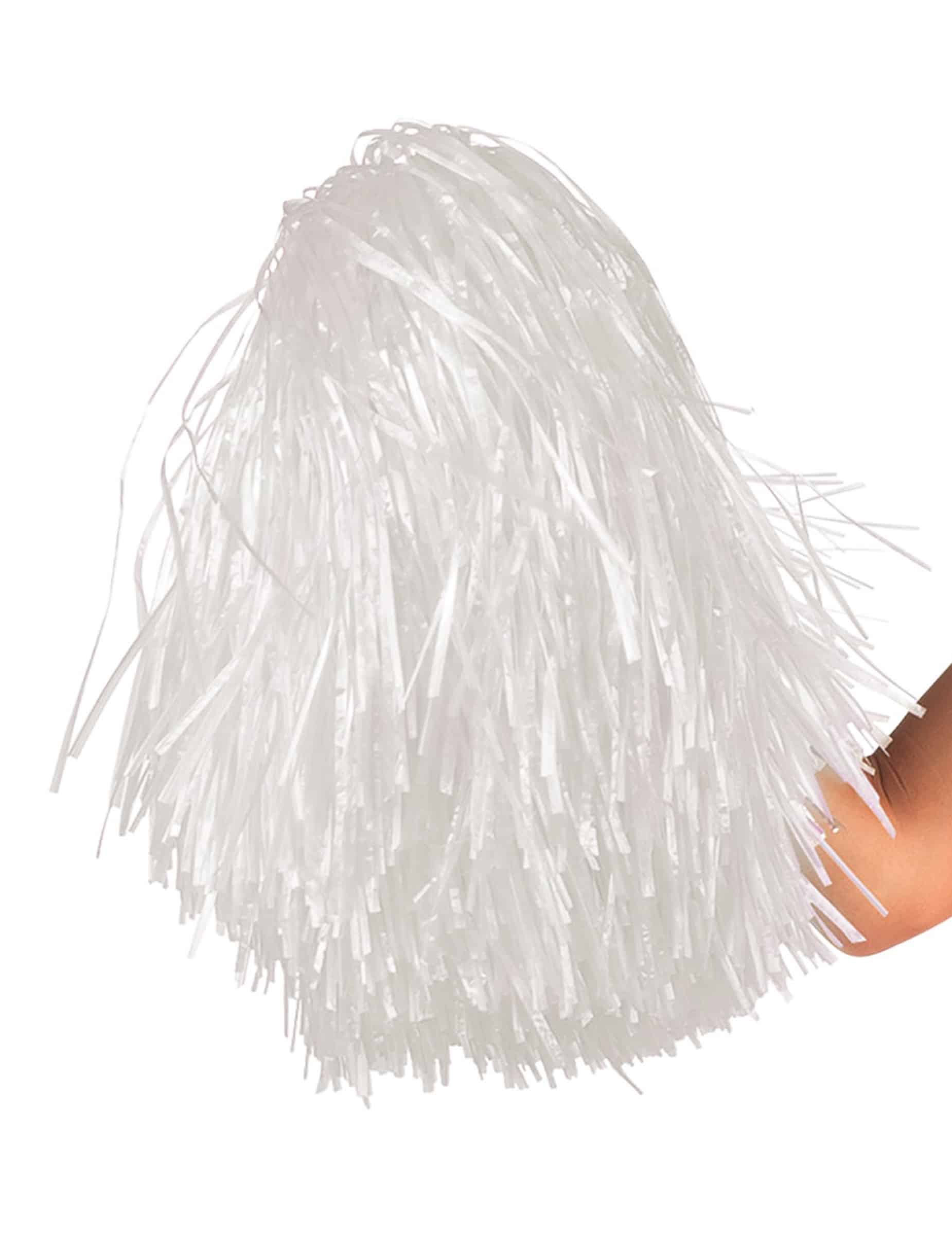 Cheerleaderin-Pompom Kostümzubehör weiss