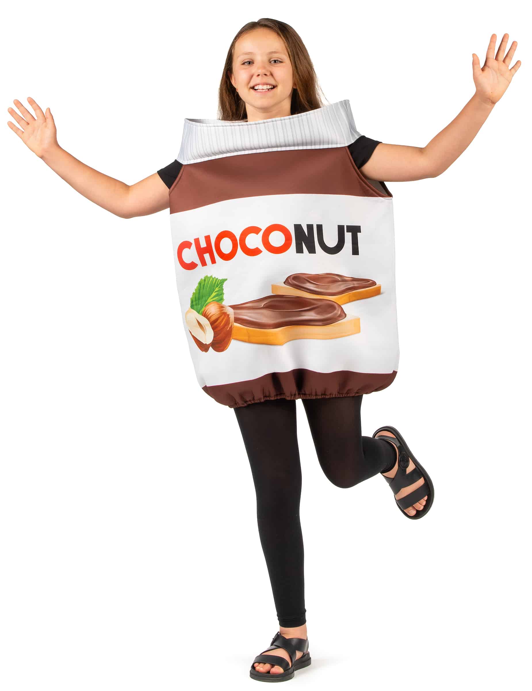 Choconut Kinderkostüm weiß-braun