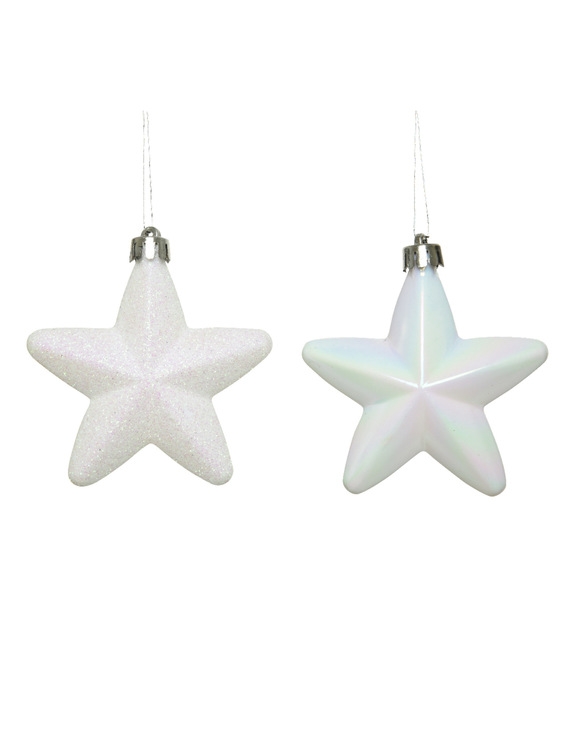 Christbaumschmuck Sterne Weihnachtsdeko 6 Stück weiß 7