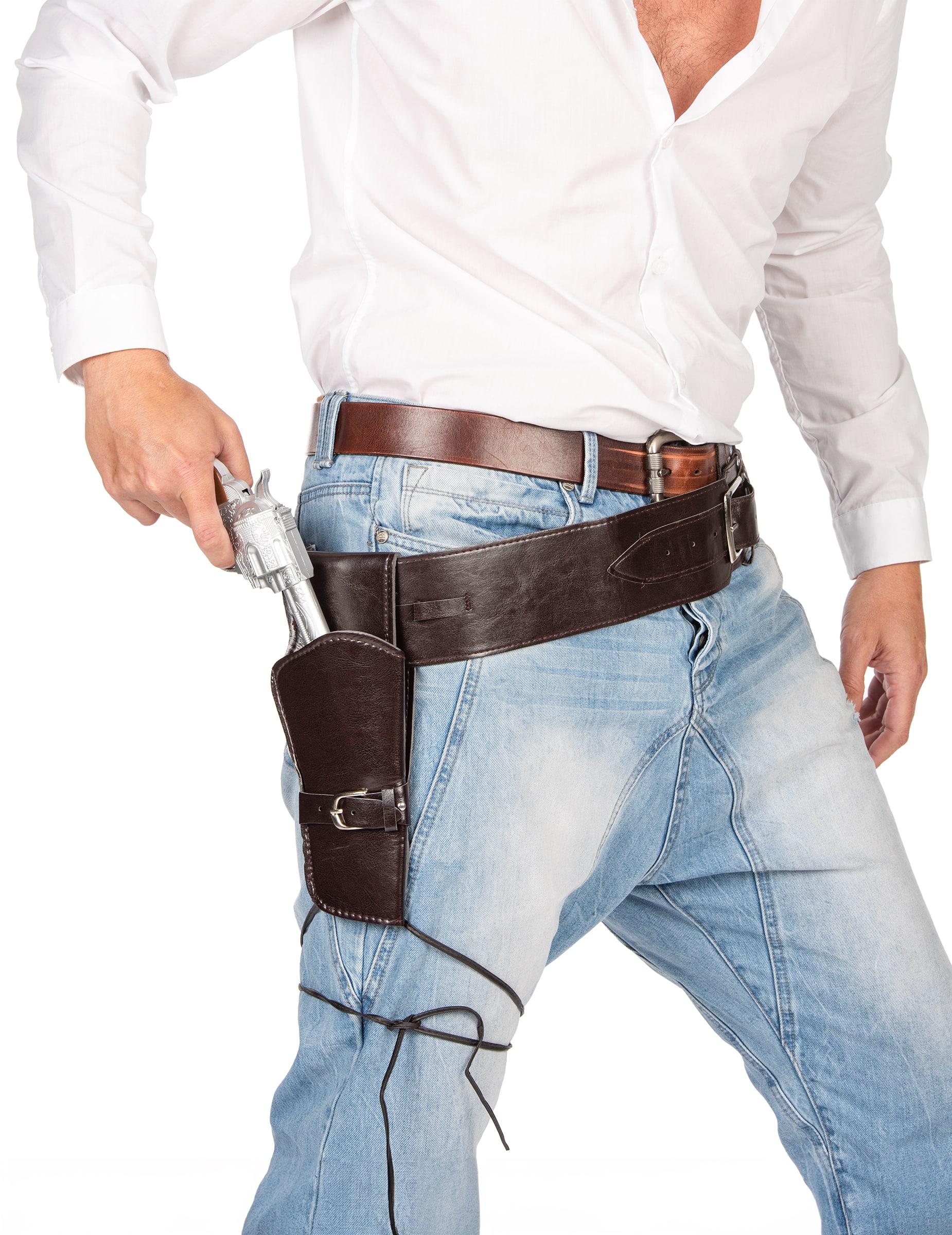 Cowboy Waffen Gurt braun