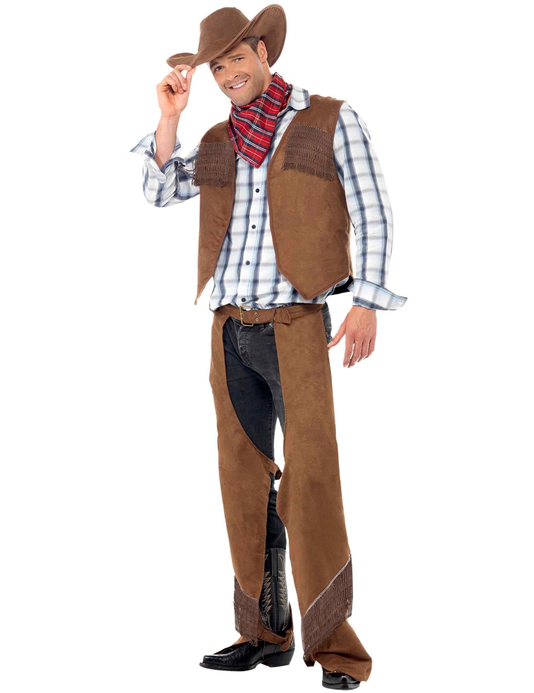 Cowboy aus dem wilden Westen - Kostüm für Herren braun