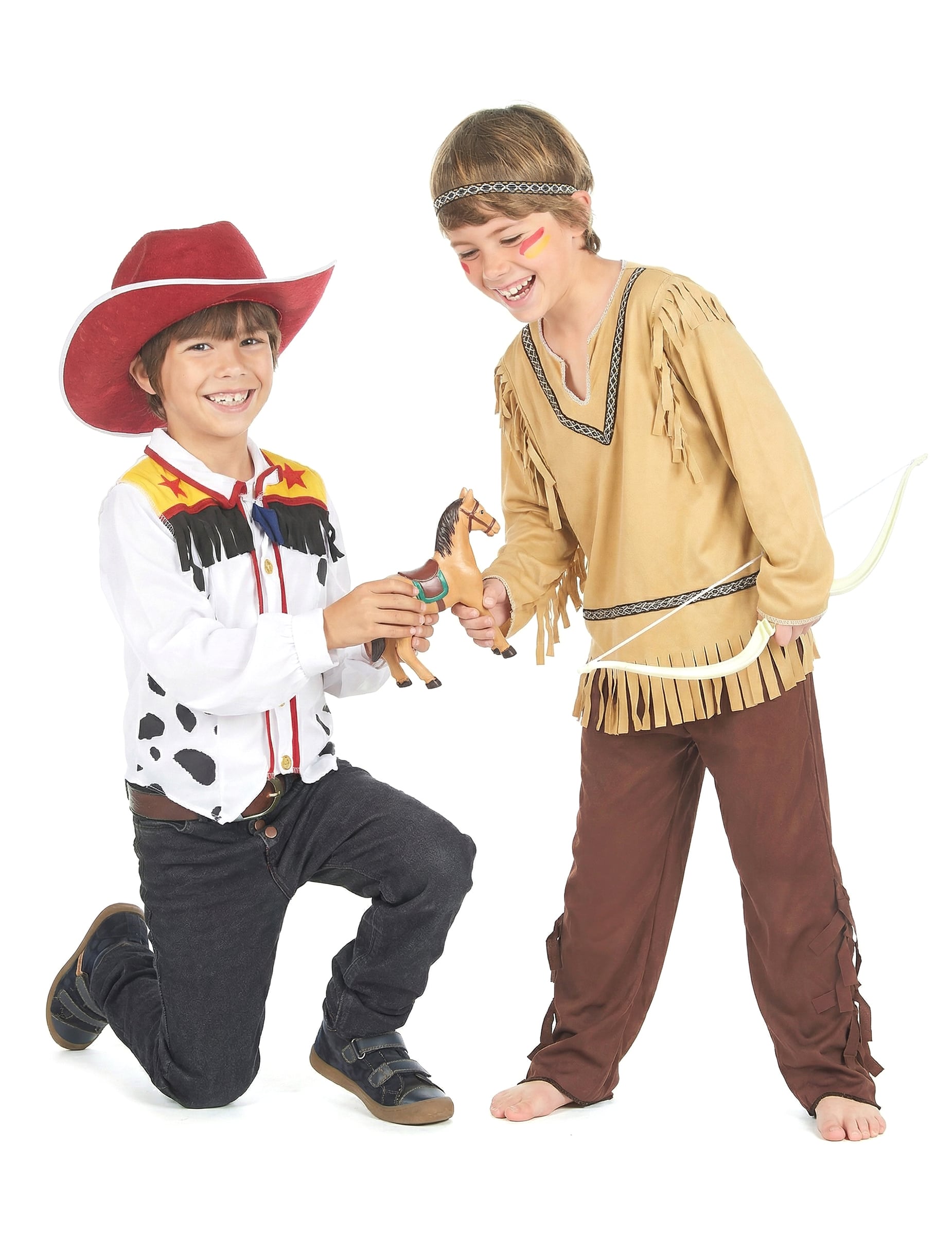 Cowboy- und Indianer Kinder-Partnerkostüm