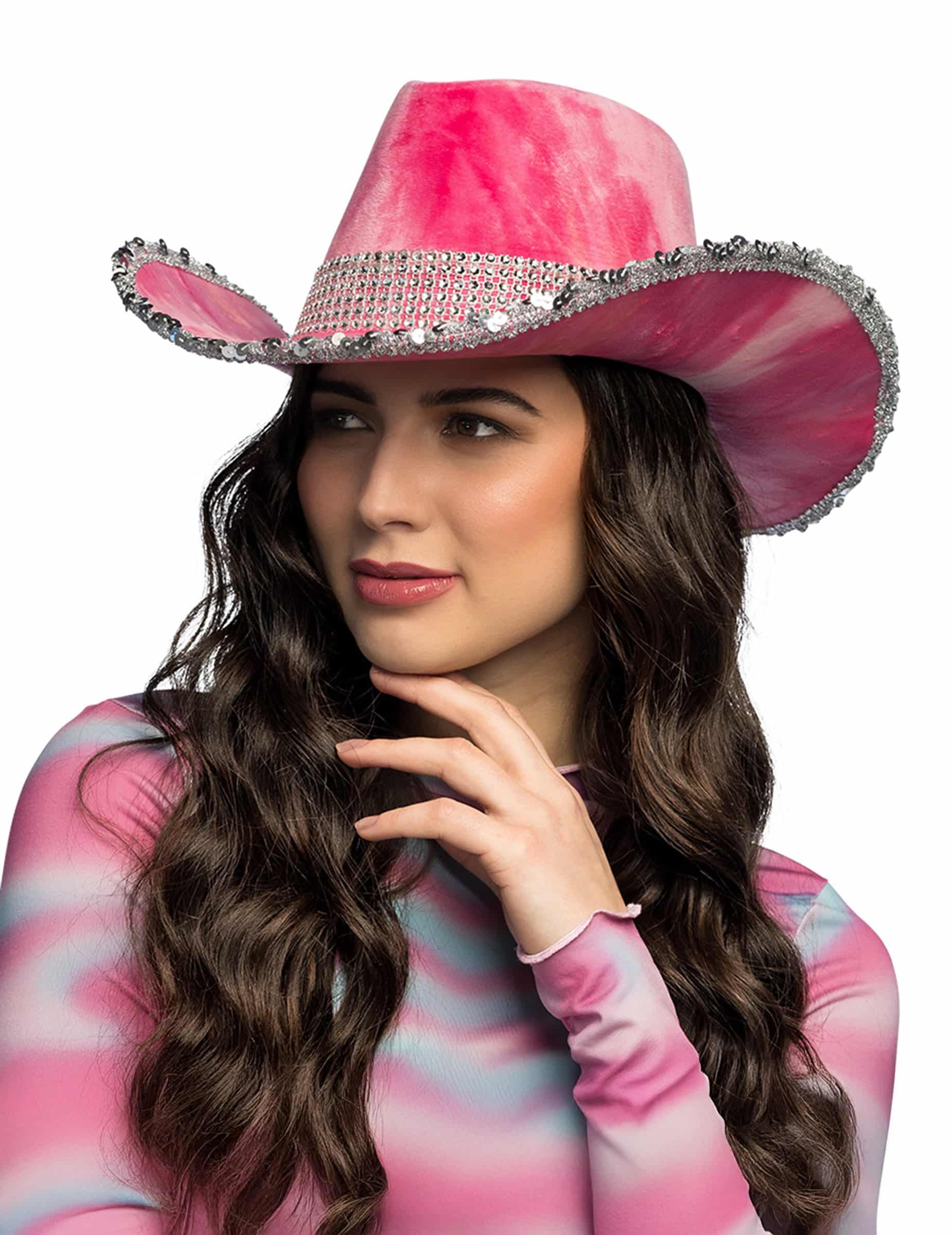 Cowboyhut Tie Dye Rosa für Erwachsene
