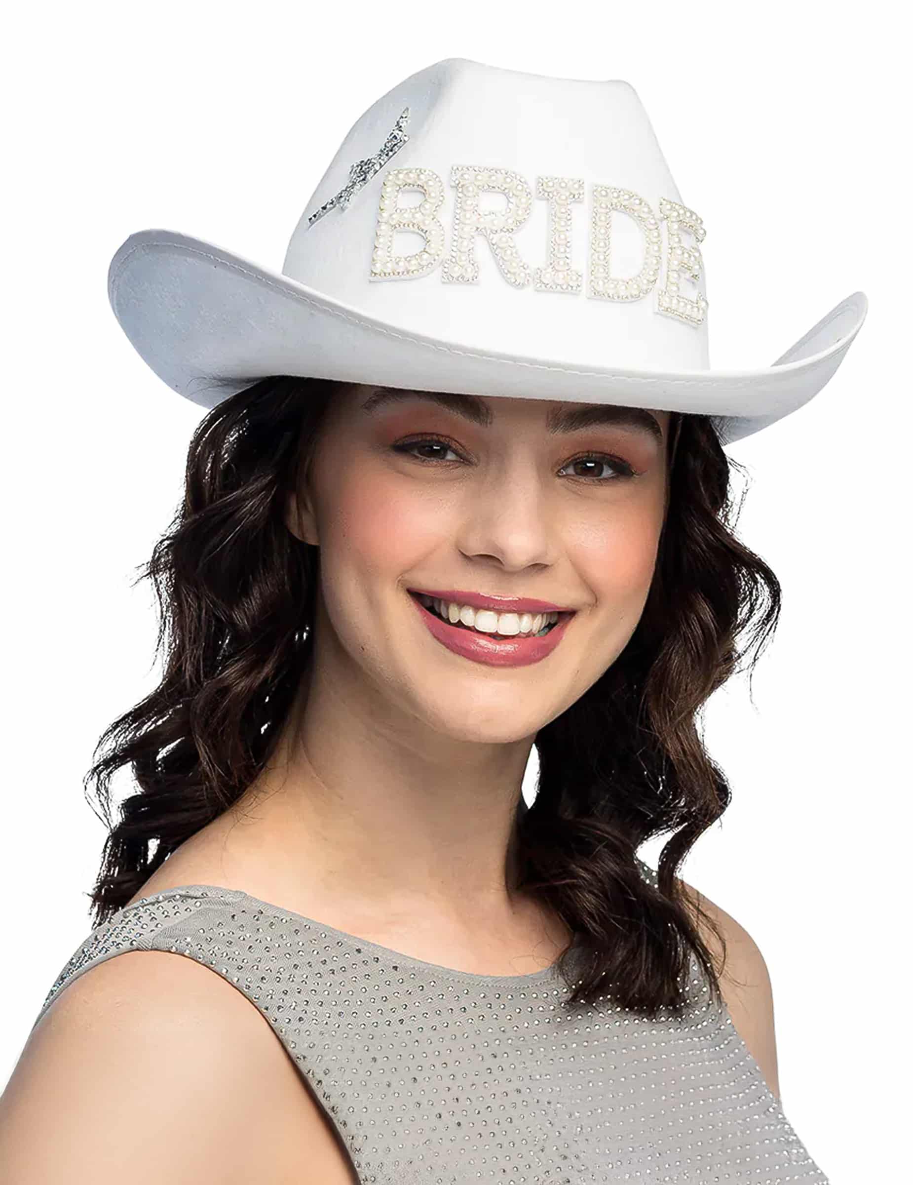 Cowboyhut mit Perlen Bride für Damen