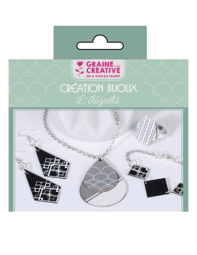 DIY Schmuck-Bastelset Elegantes Set in Schwarz + Silber
