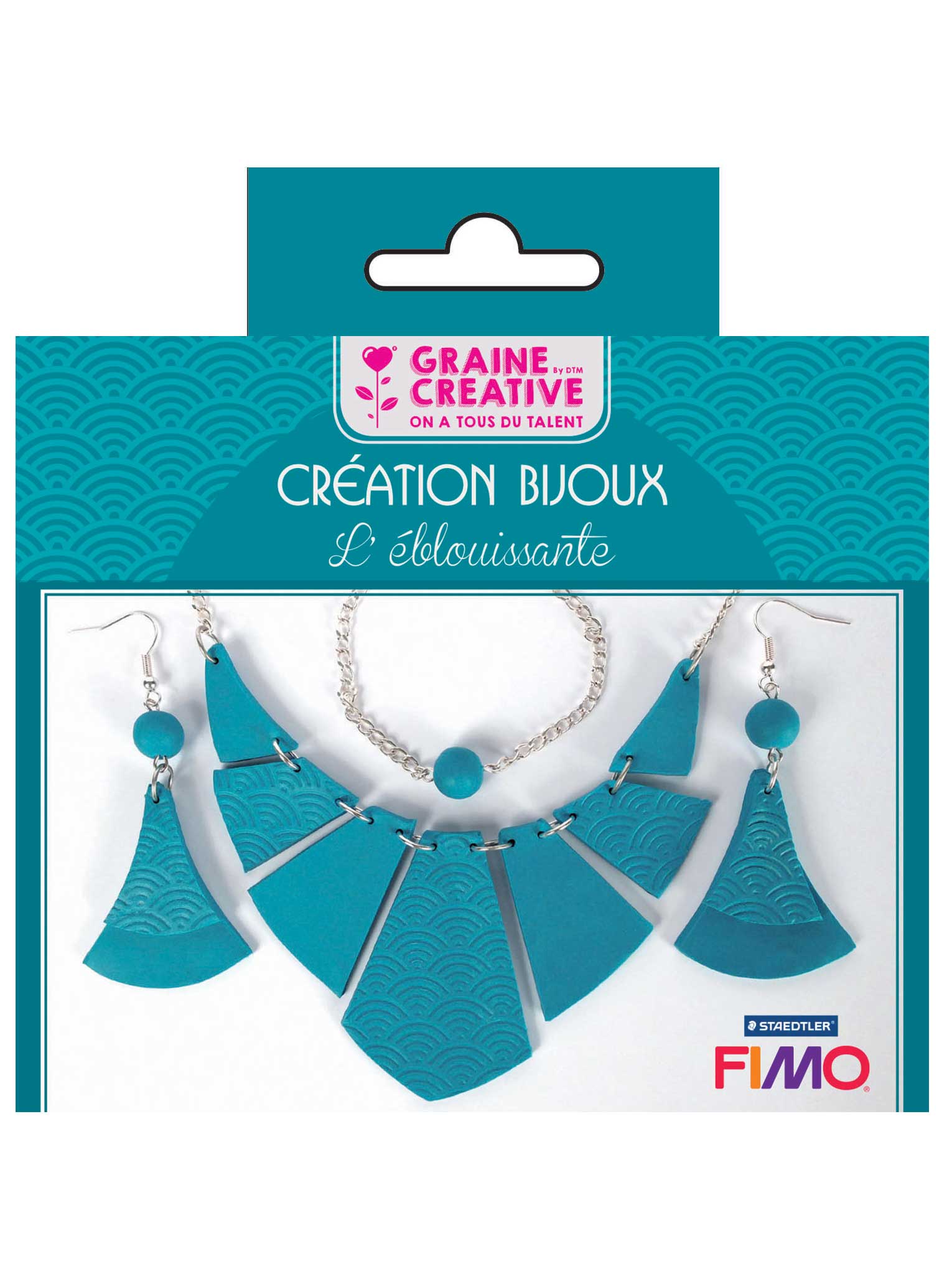 DIY Schmuck-Bastelset Türkis Fimo Knete 12