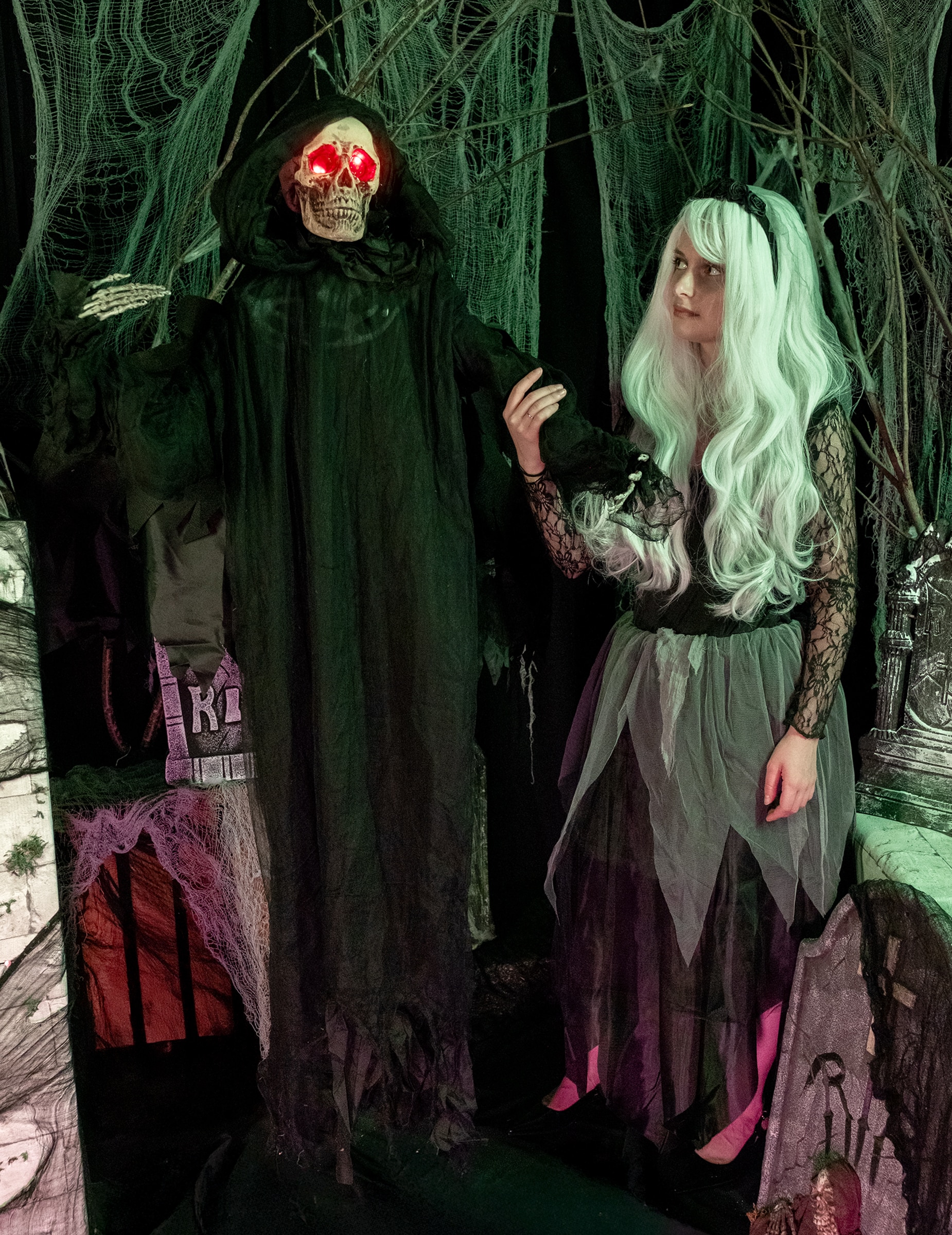 Dämon mit Sound und Licht Dekofigur Animatronic 165cm