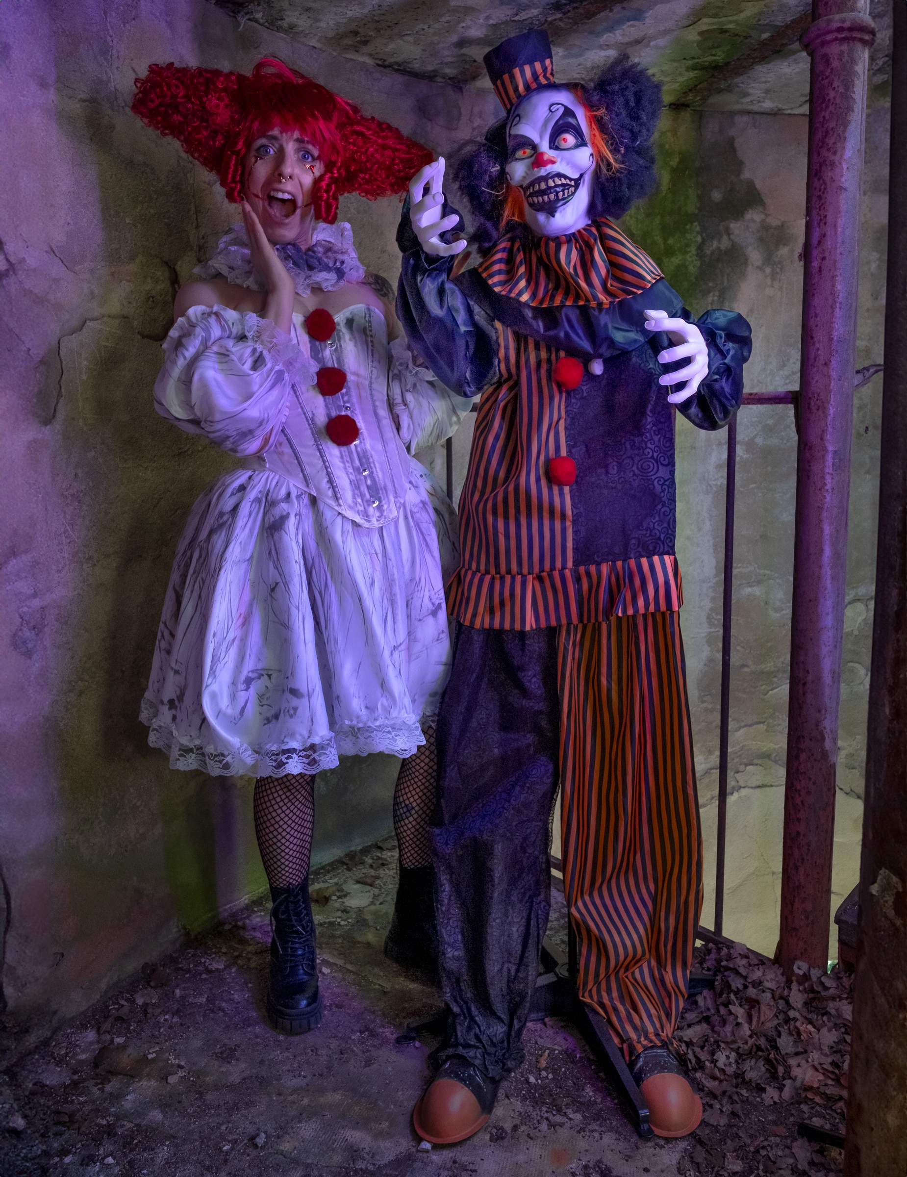 Dämonen Clown animierte Dekofigur 170 cm