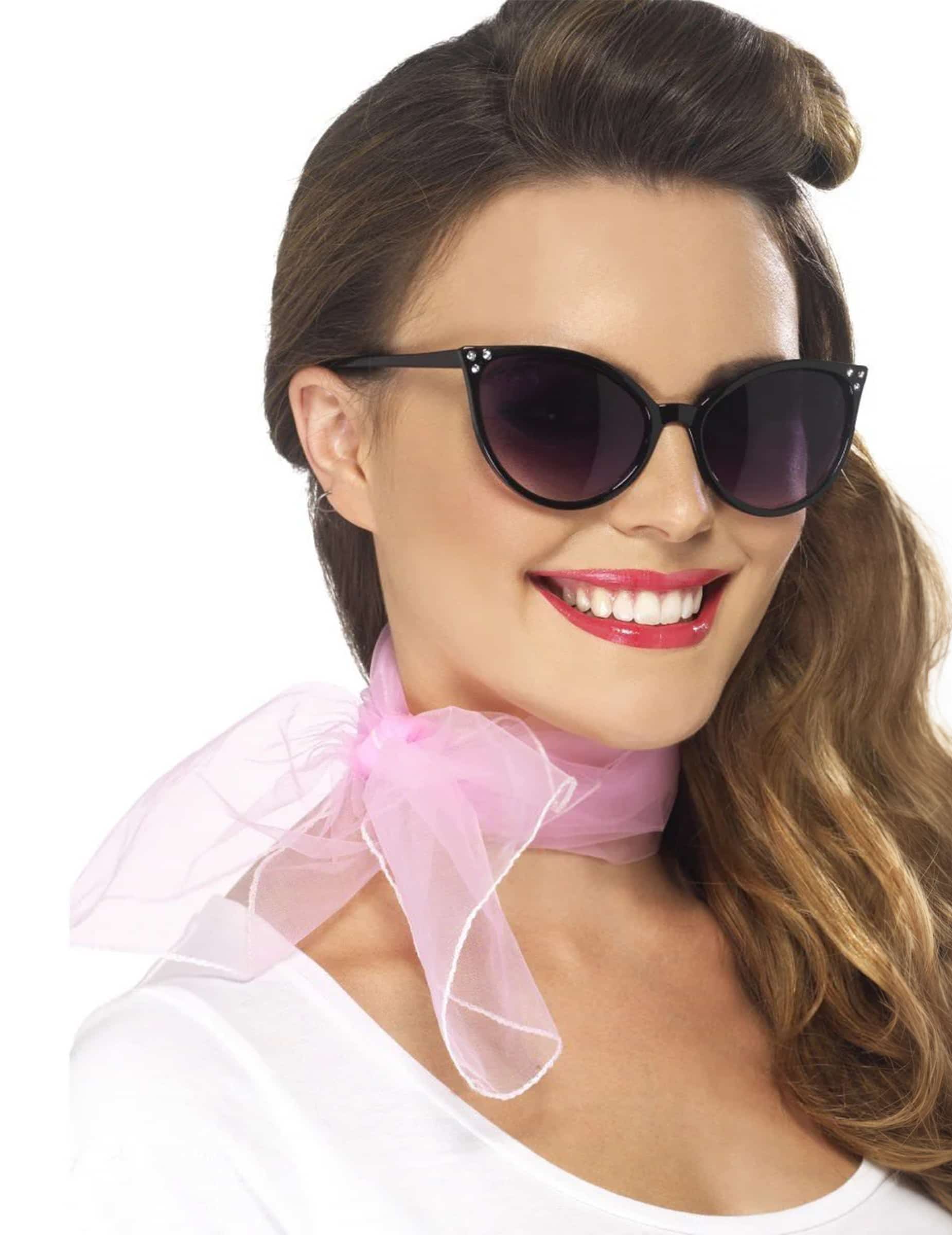 Damen-Halstuch mit Schleife Kostümaccessoire rosa