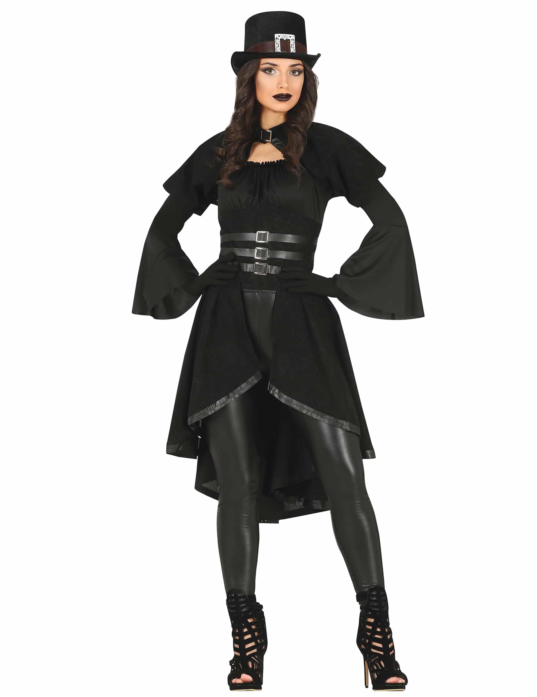 Damen Schwarzes Gothic Kostüm