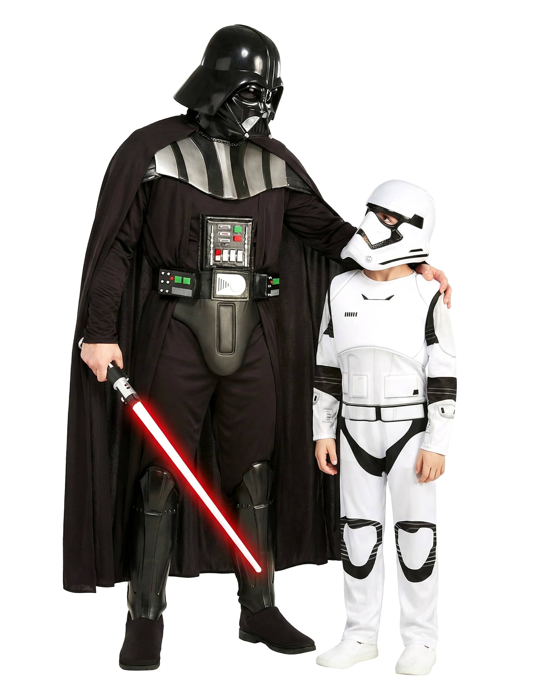 Darth Vader und Stormtrooper Partnerkostüm Eltern Kind - Star Wars Kostümset für Karneval