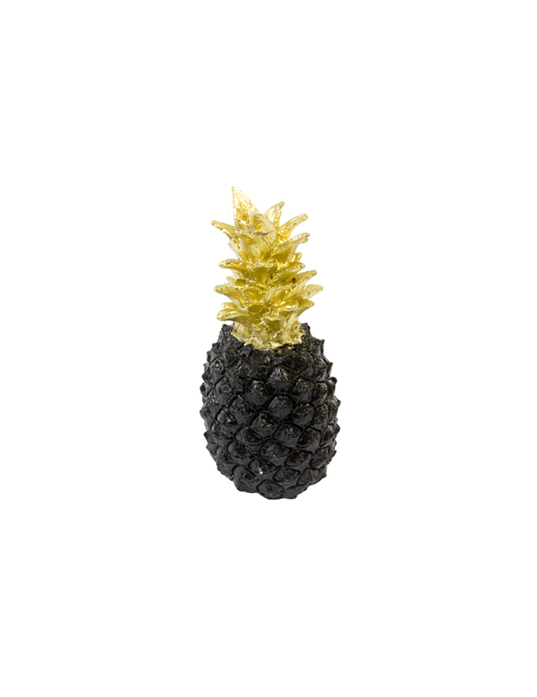 Deko-Ananas Schwarz + Gold 18cm Tropical Chic