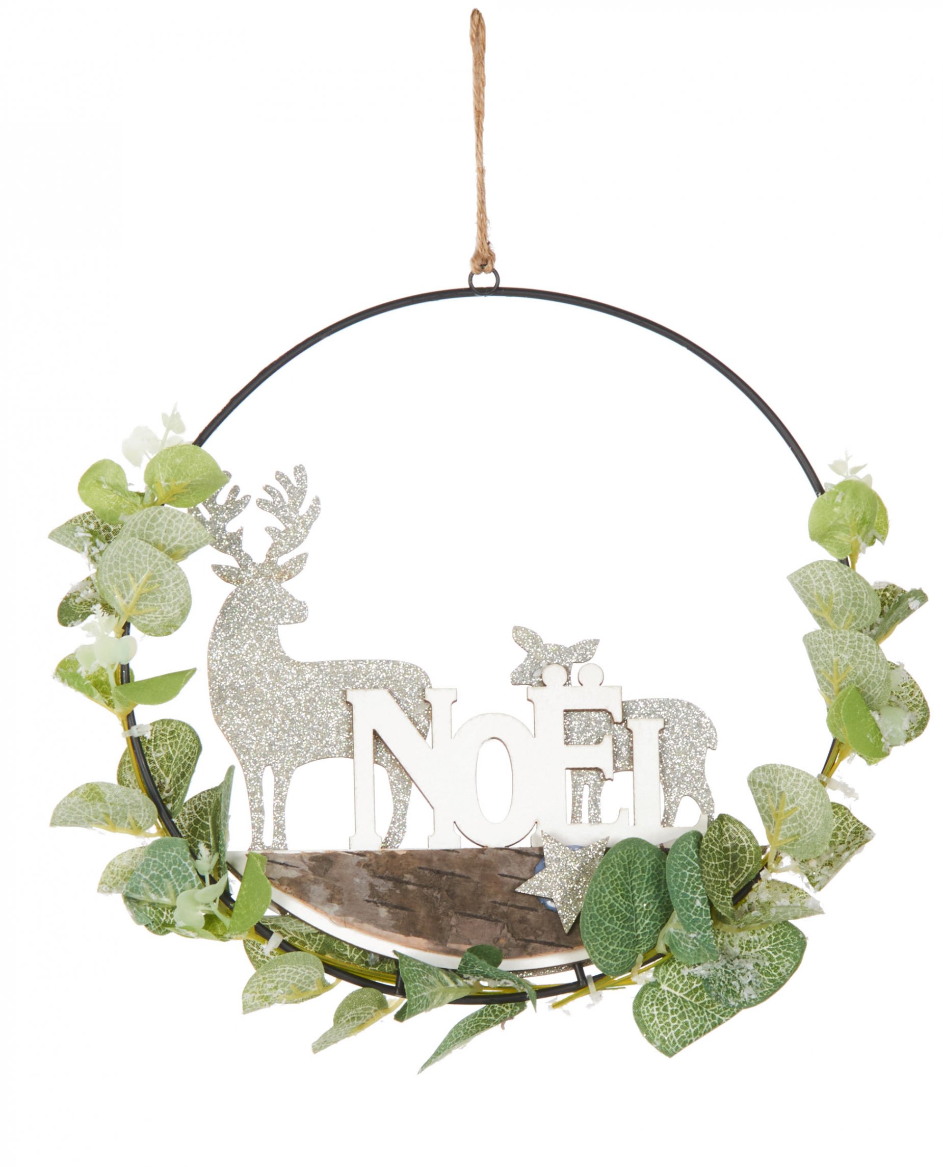Deko Kranz Eukalyptus Weihnachten zum Aufhängen 28 cm