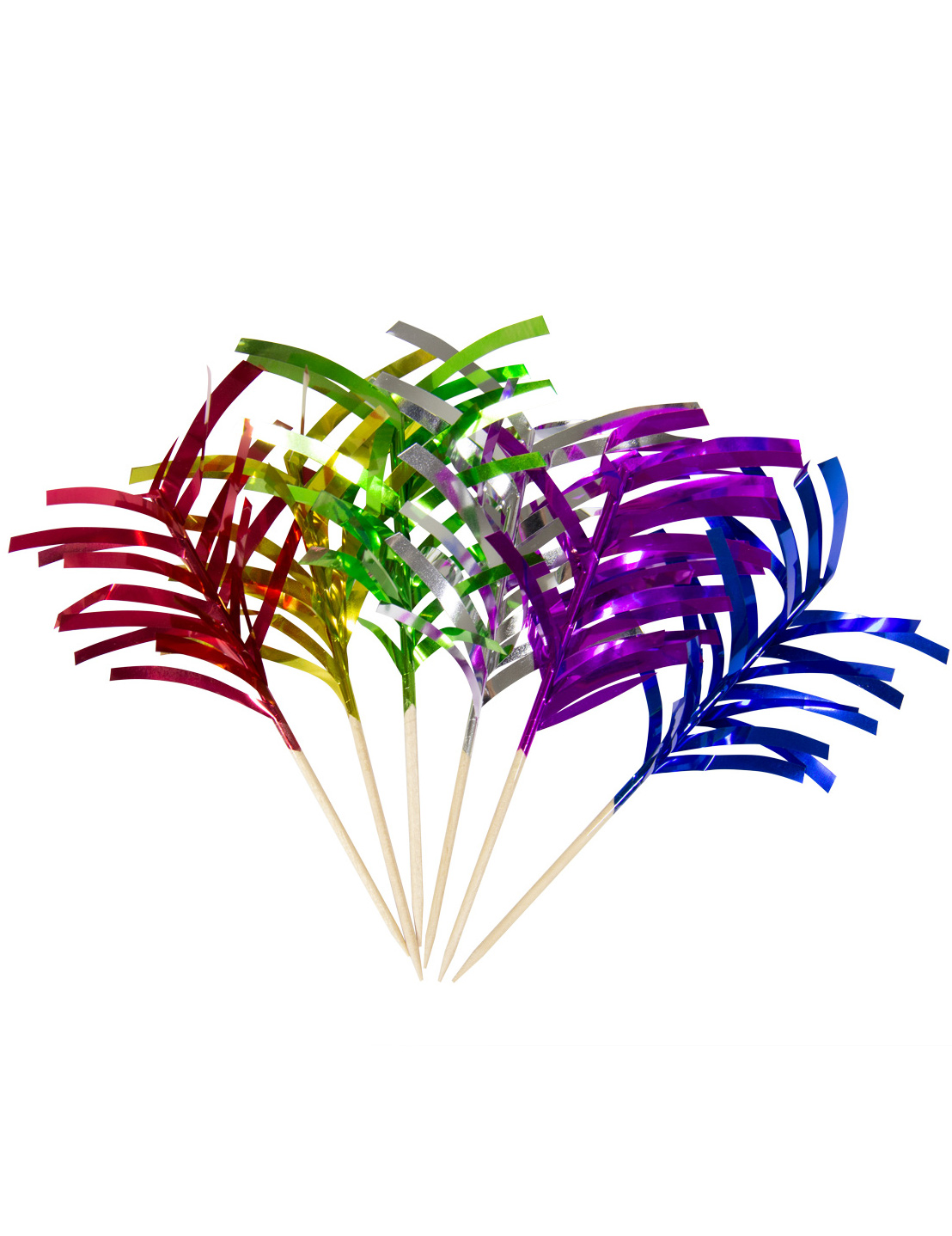 Deko-Picker Cocktail-Deko Silvester-Deko 10 Stück bunt 10 cm