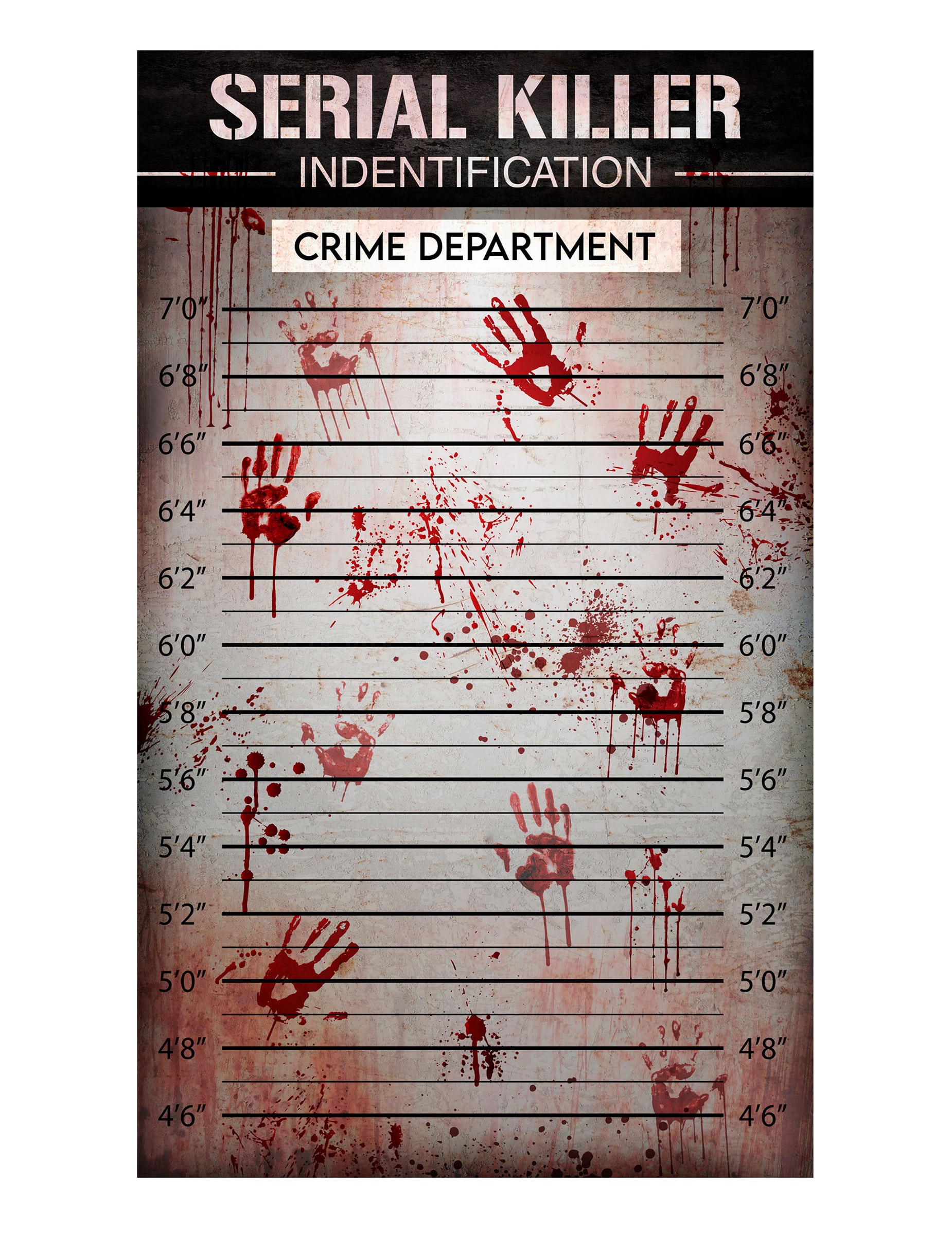 Dekoration Stoffwand Crime Department Halloween Krimi Deko