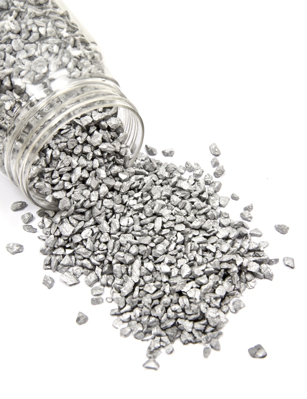 Dekorations Zubehör Metallic Sand grob grau