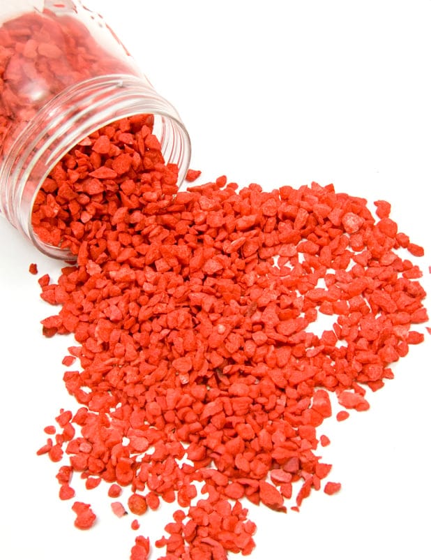 Dekorations Zubehör Metallic Sand grob rot