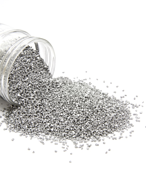 Dekorations Zubehör Metallic Sand silber