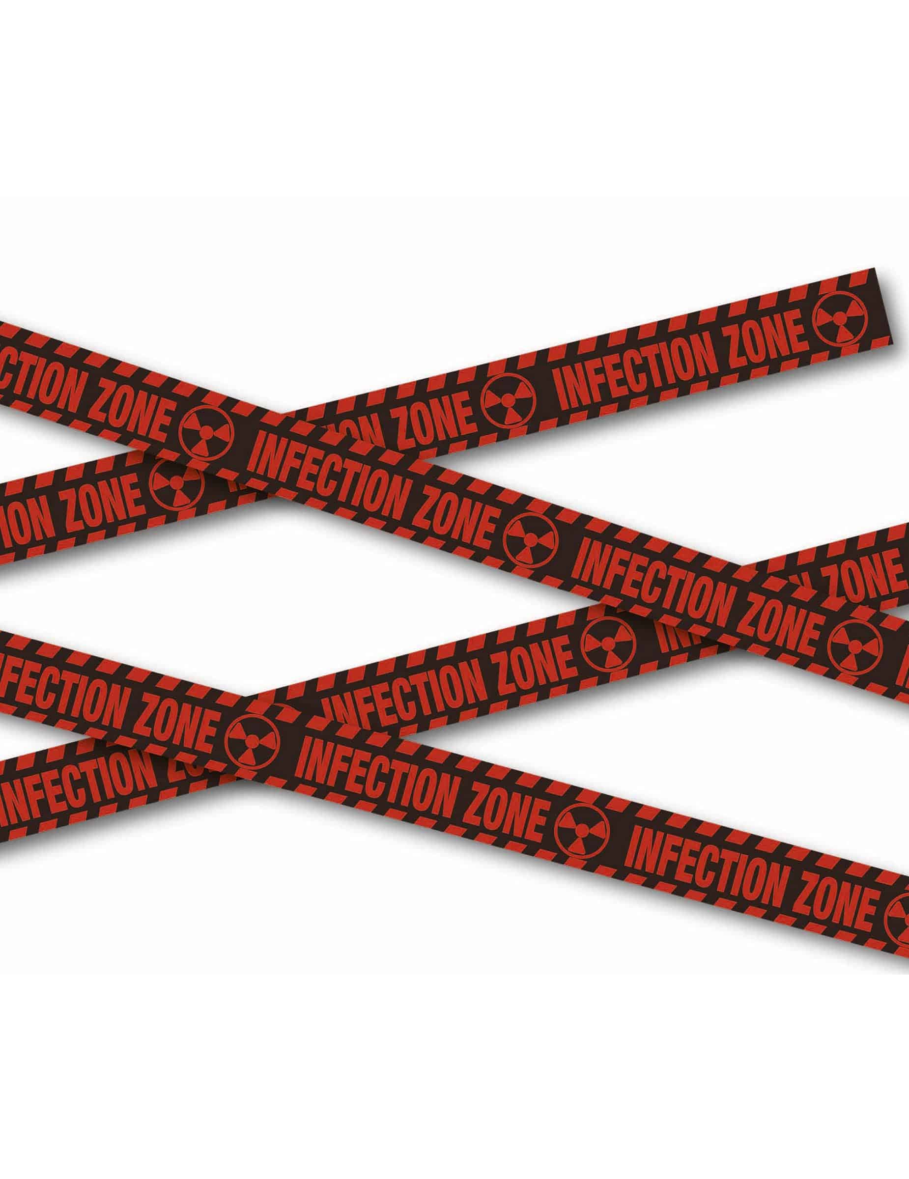 Dekorationsbanner Infection Zone 6m Warnband für Halloween Deko