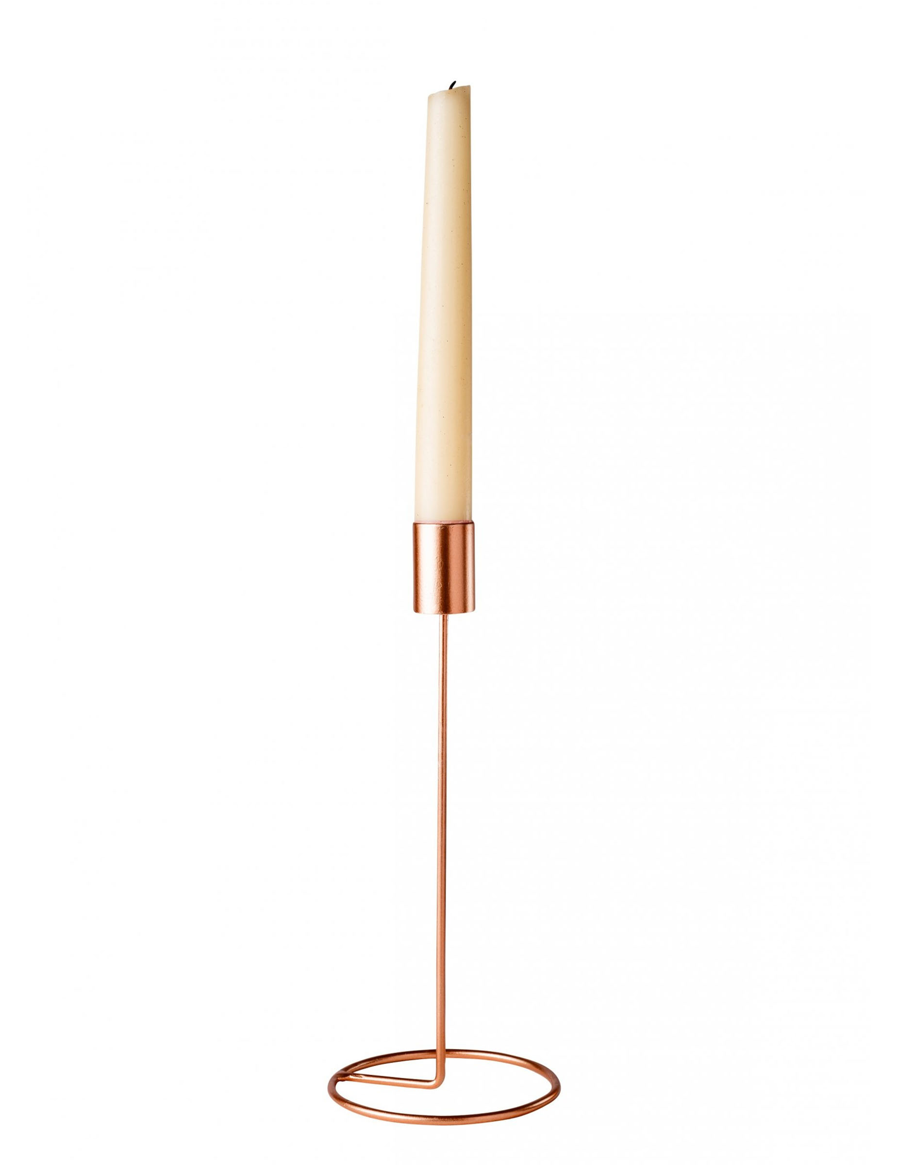 Design-Kerzenhalter Weihnachts-Tischdeko aus Metall rosegold 23 x 9