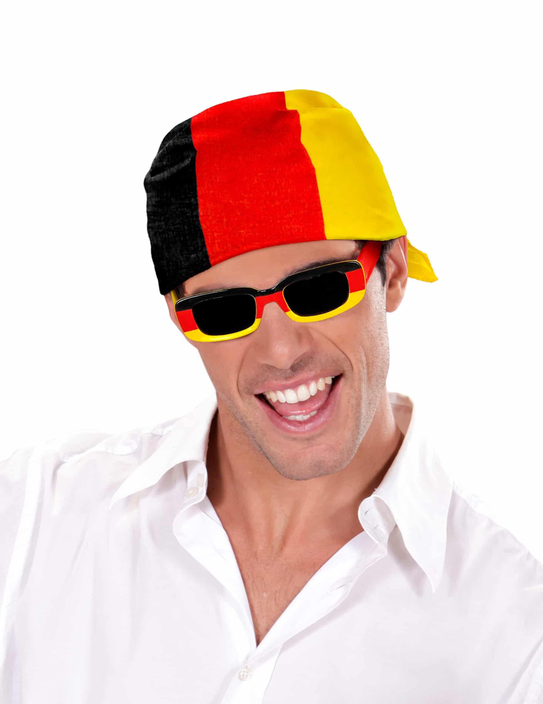 Deutschland Bandana Fussball Fanartikel Flagge schwarz-rot-gelb 55x52cm