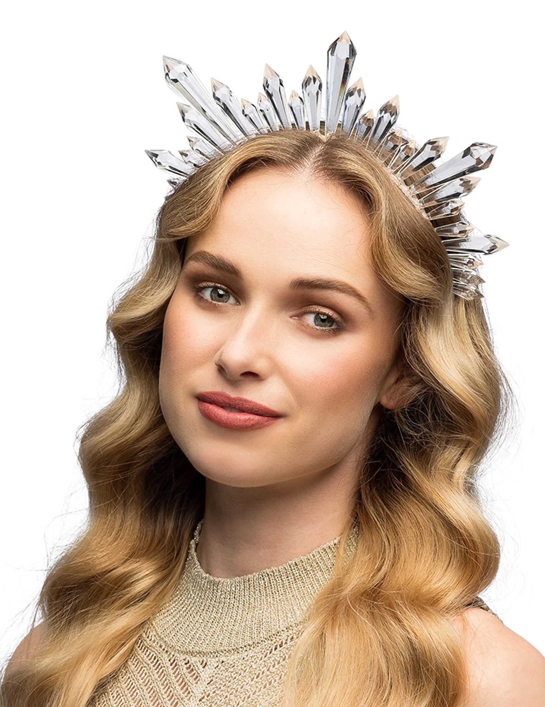 Diadem Kristall Tiara mit klaren Kristallen für Erwachsene