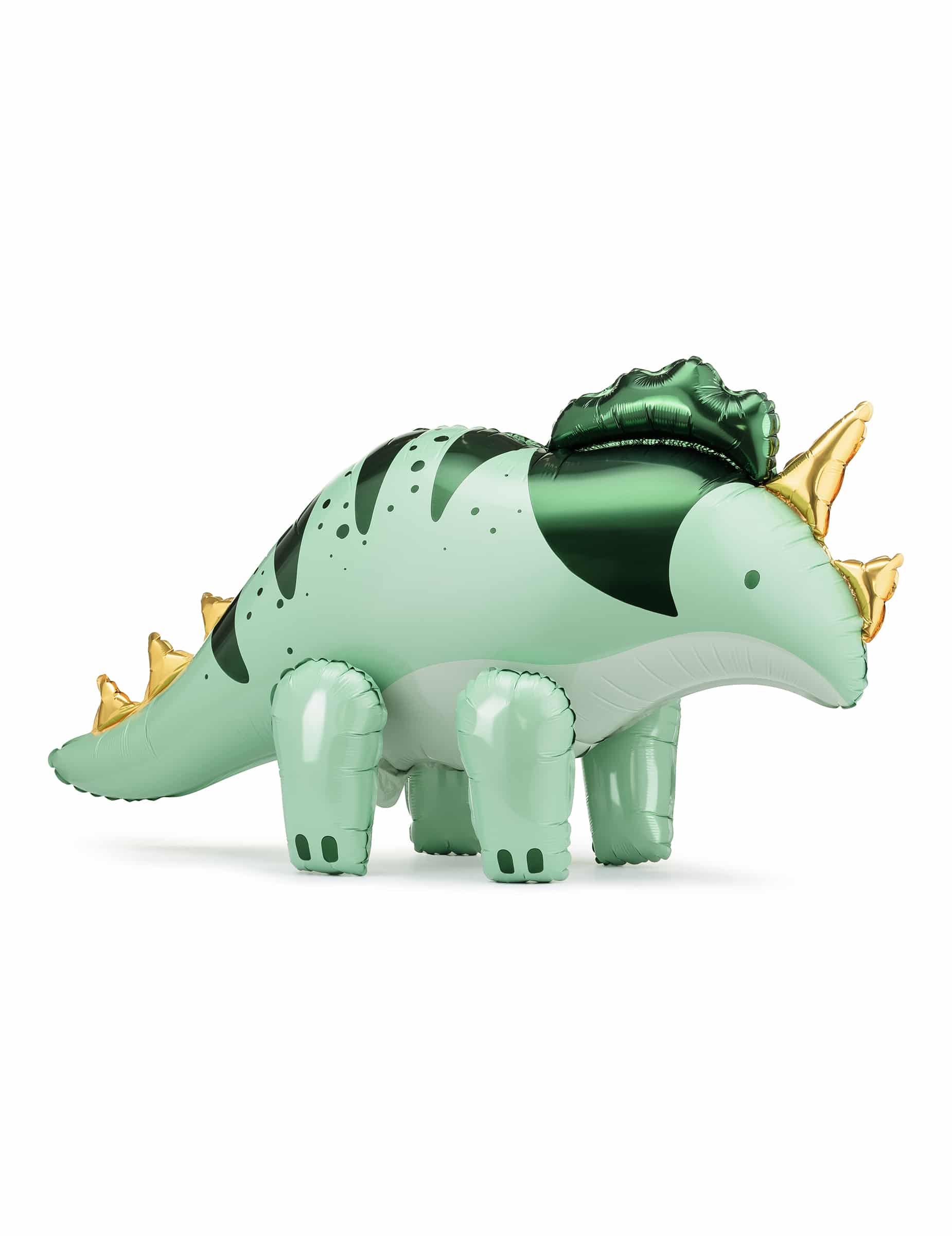 Dinosaurier-Ballon Triceratops 93 x 49 cm Grün + Gold