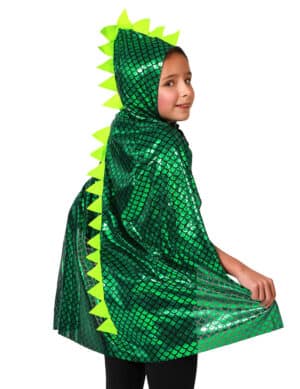Dinosaurier Umhang Kostüm für Kinder grün