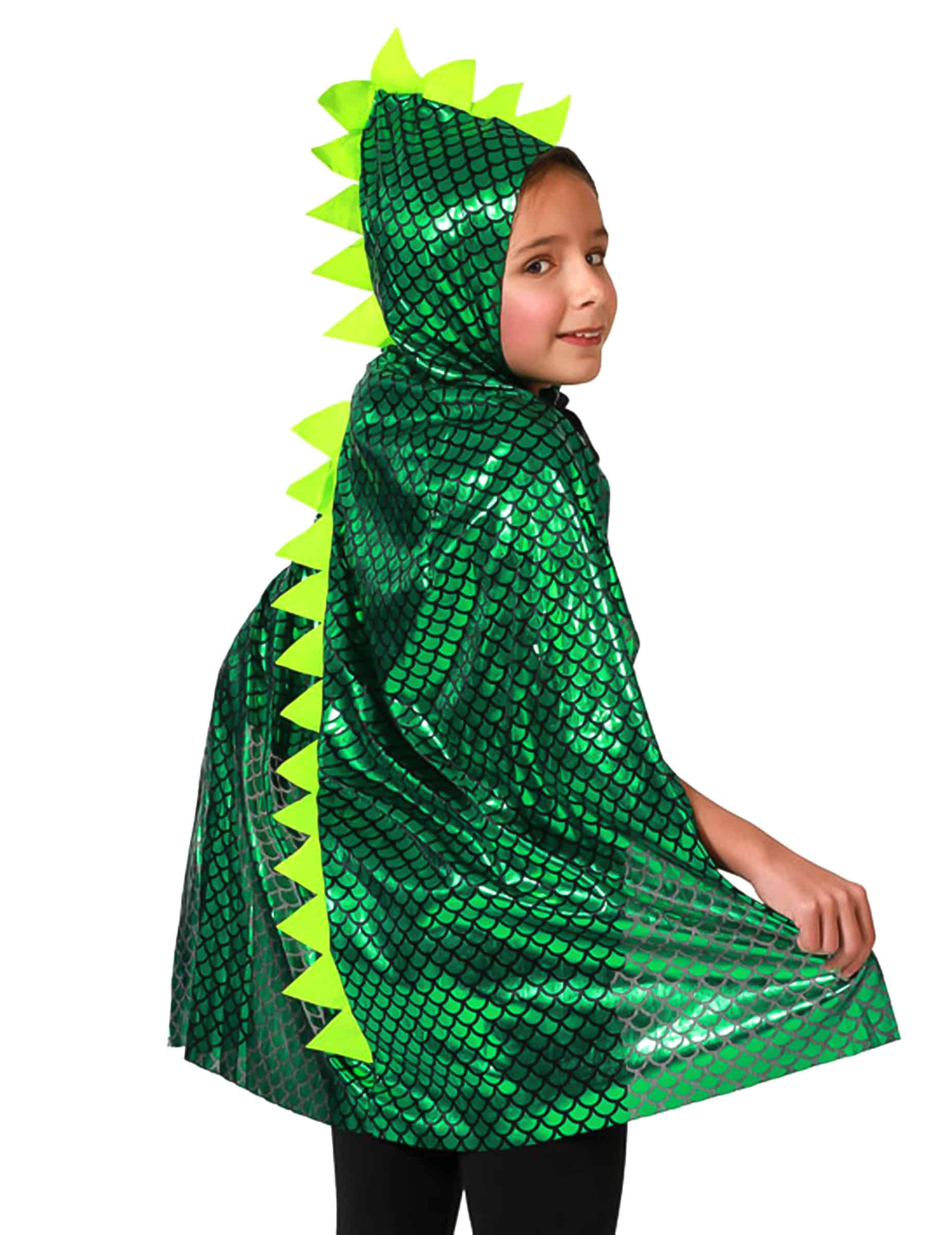 Dinosaurier Umhang Kostüm für Kinder grün