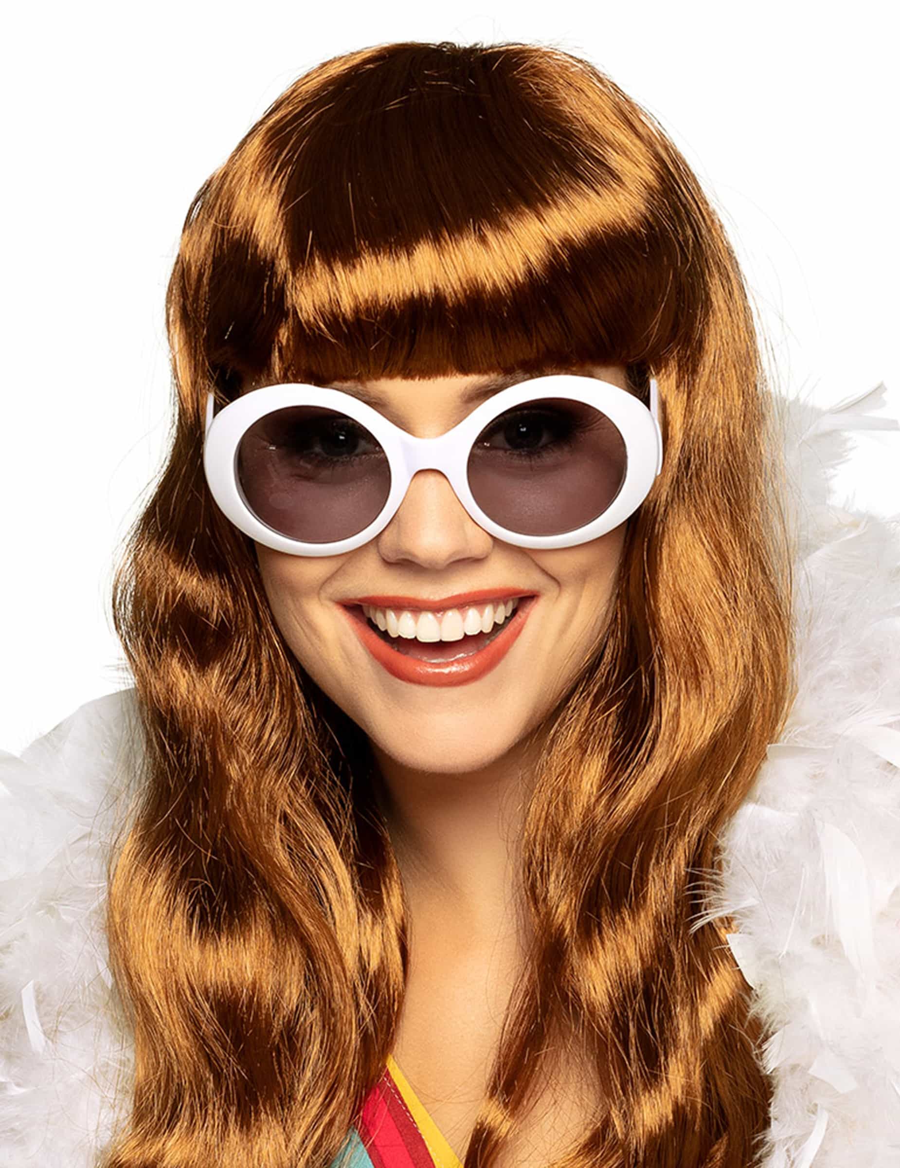 Disco-Brille Kostüm-Zubehör schwarz-weiss