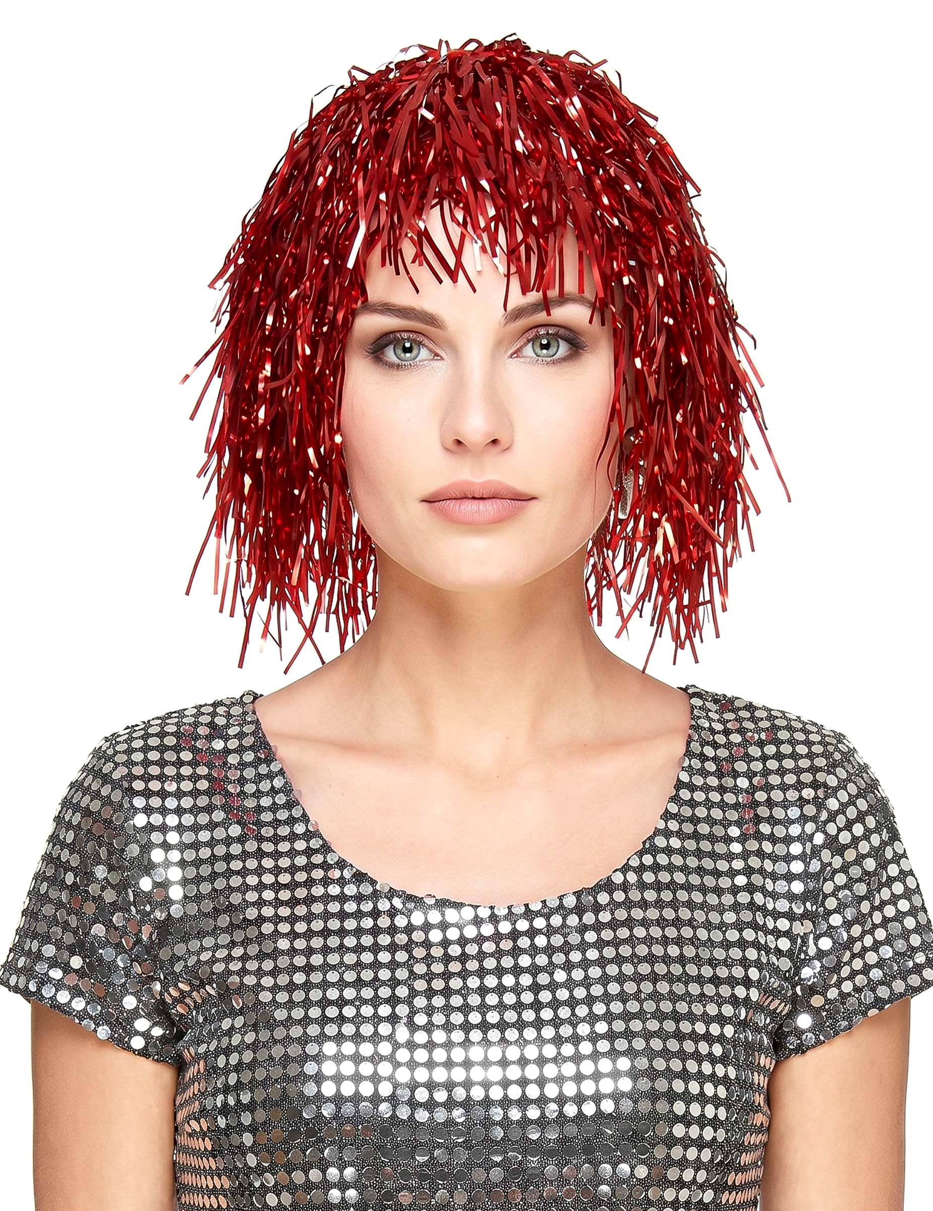 Disco Perücke rot