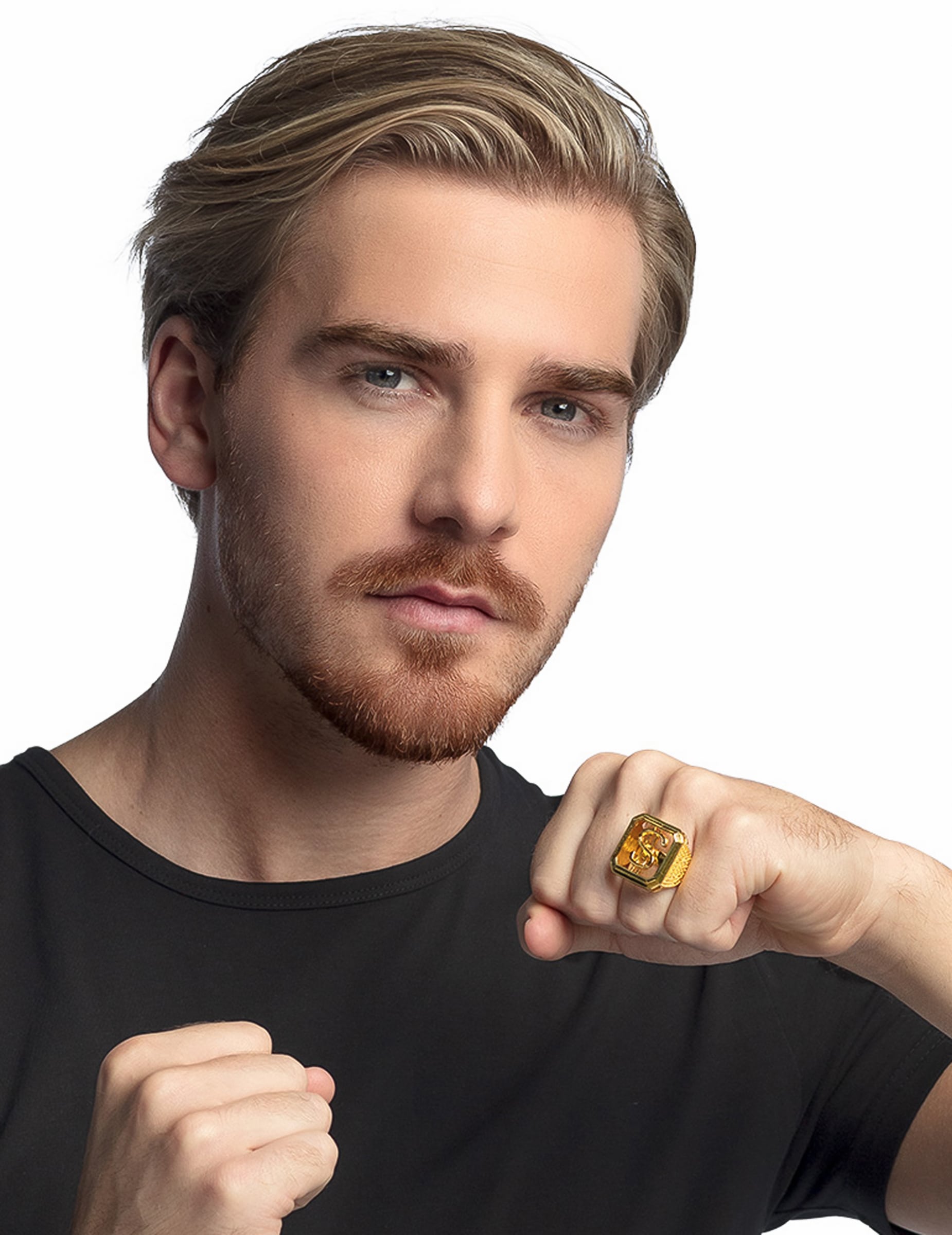 Dollar-Ring Gangster-Accessoire gold