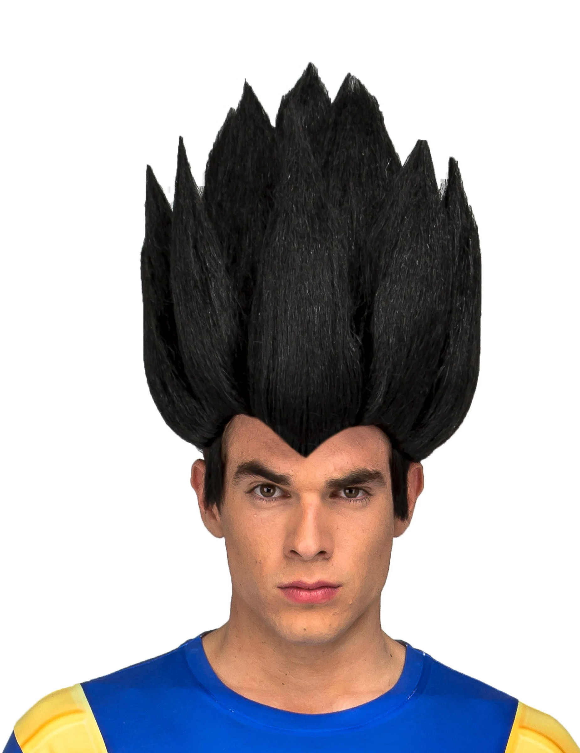 Dragon Ball Z-Perücke Vegeta Kostümzubehör schwarz