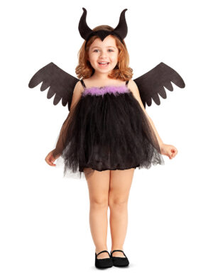 Dunkle Königin der Feen Babykostüm für Halloween schwarz-violett