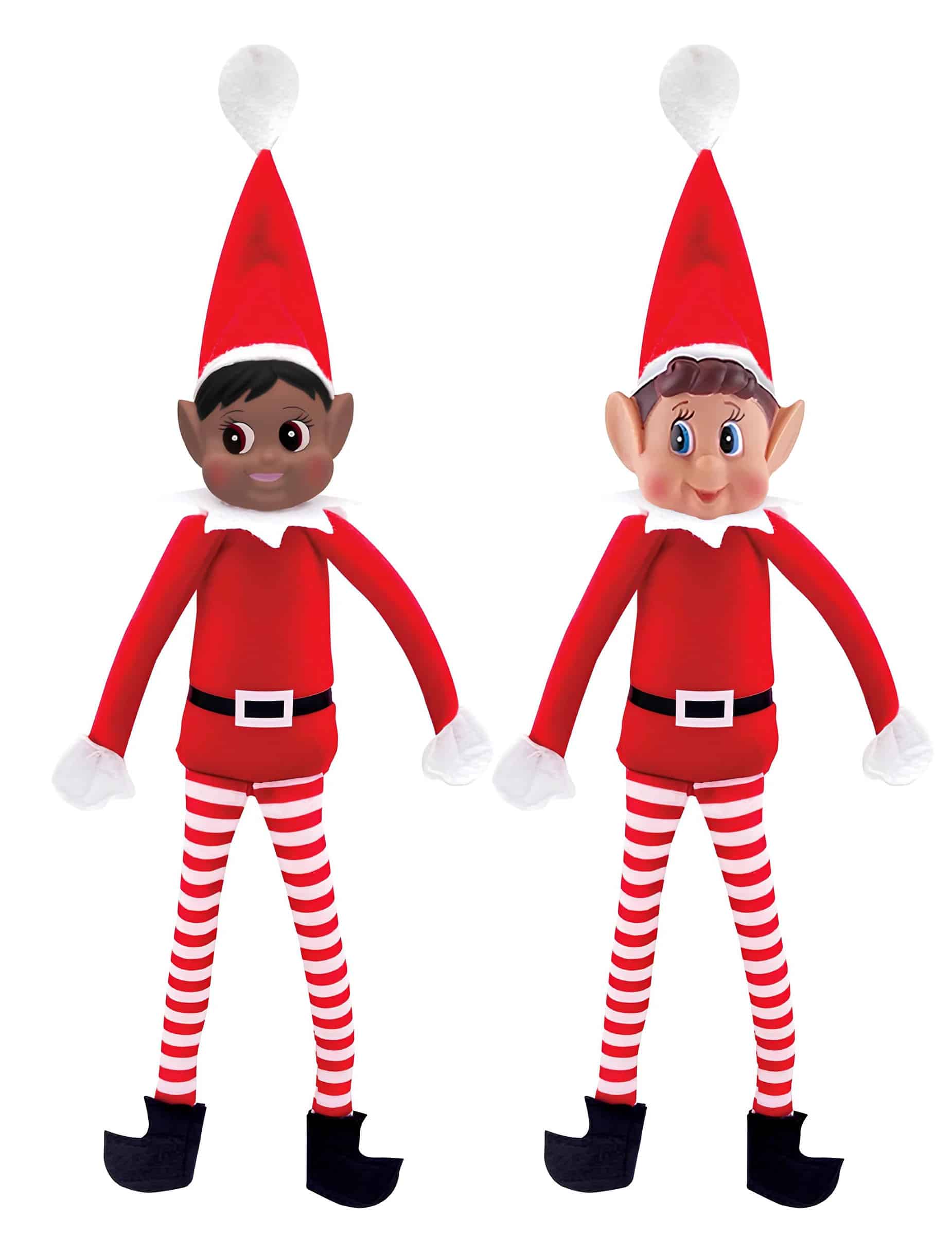 Duo Wichtel Puppen Elf Junge und Elf Mädchen 38 cm Weihnachts Deko