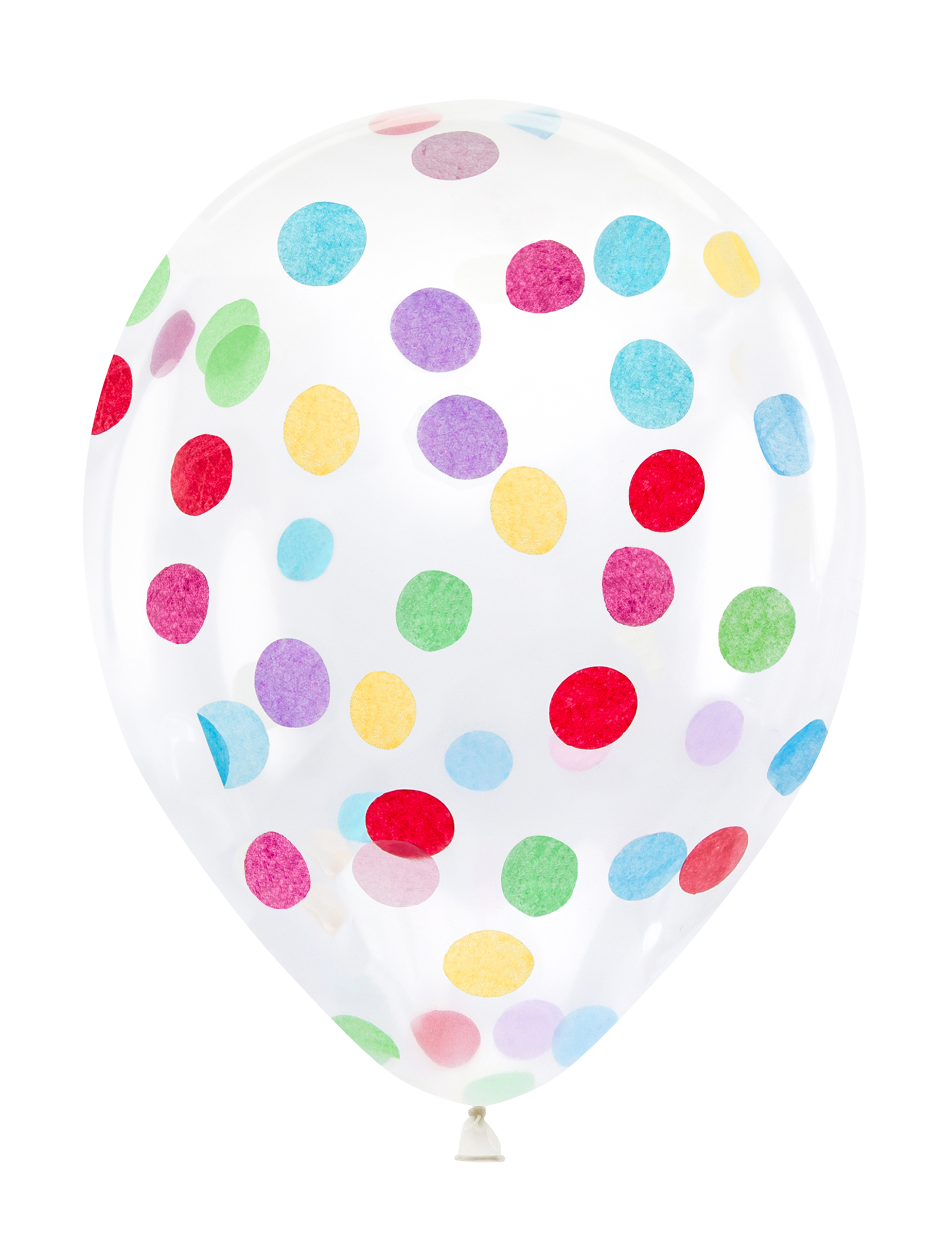 Durchsichtige Luftballons Konfetti-Ballons bunt 30 cm