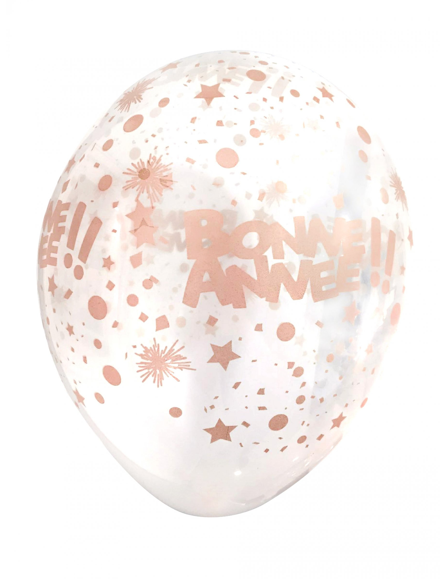 Durchsichtige Luftballons bonne anée Silvester-Deko 6 Stück rose-gold 30