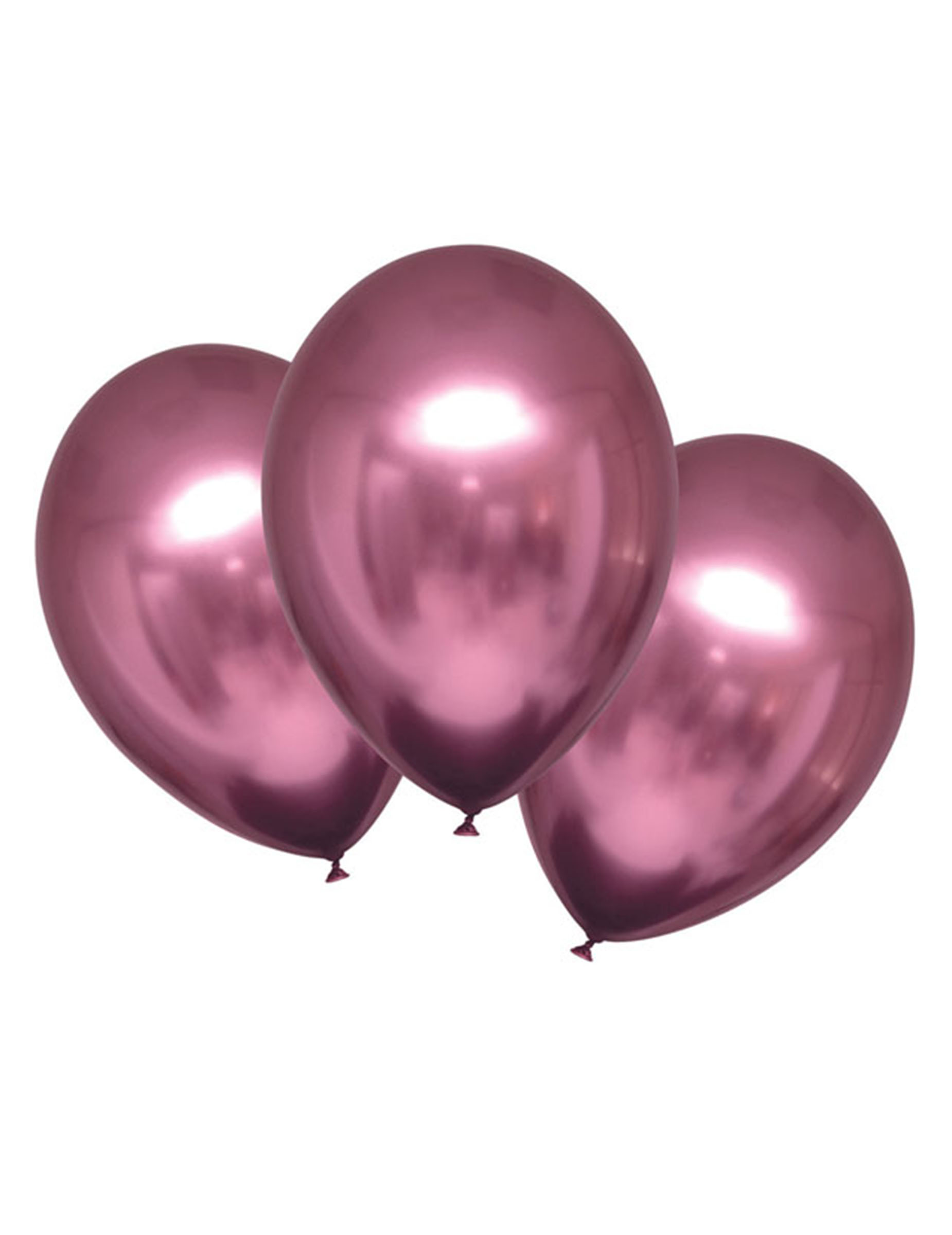 Edle Latexballons mit Satineffekt 6 Stück pinkfarben