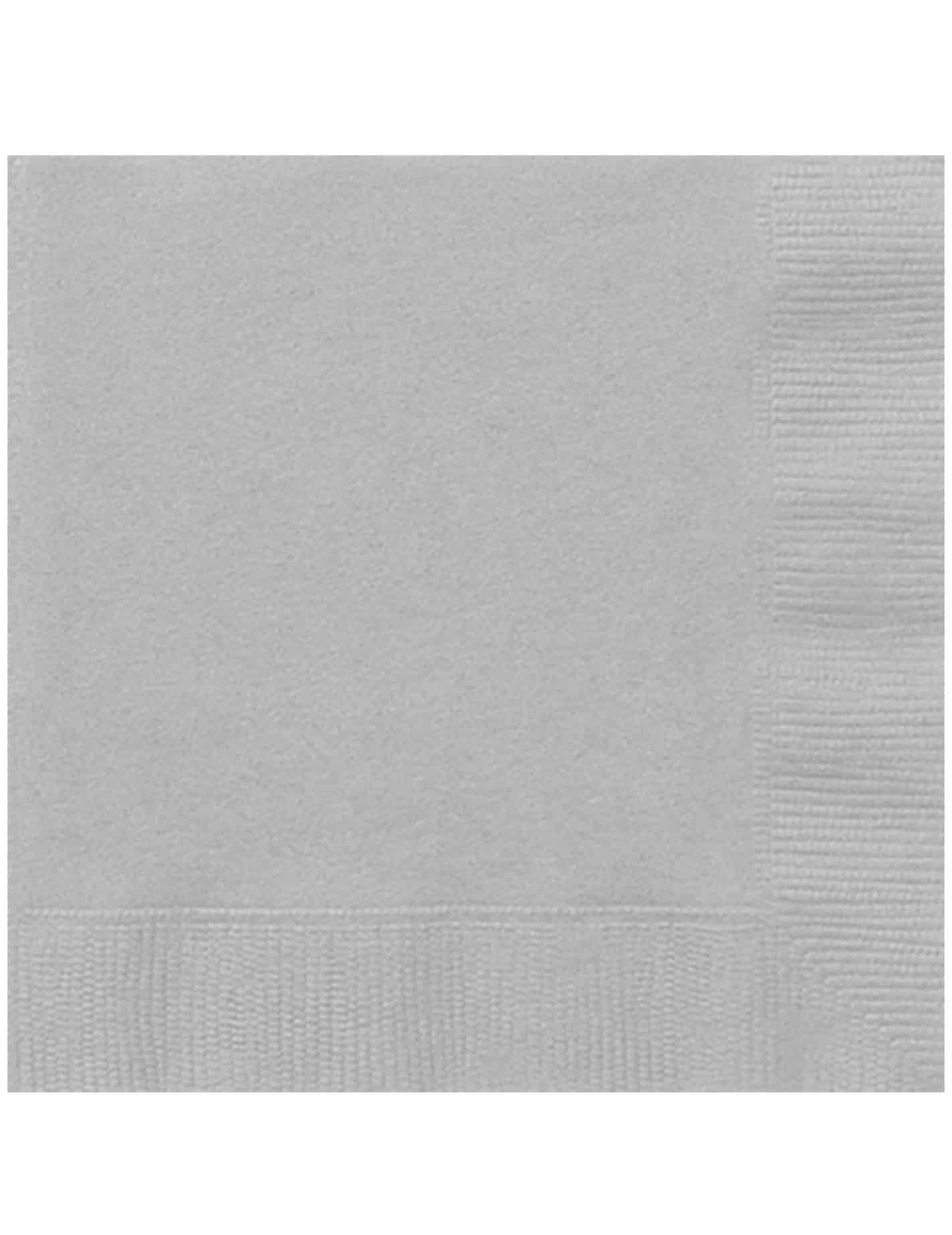 Edle Papierservietten Party-Tischdeko 20 Stück silber 33 x 33cm